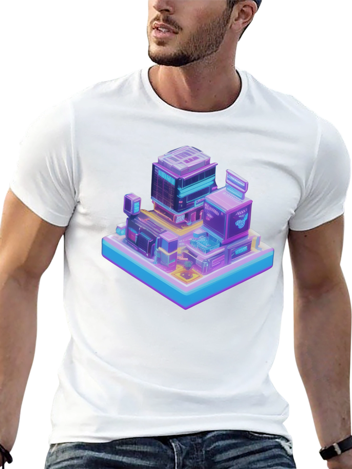 Cyberpunk Cityscape T-Shirt