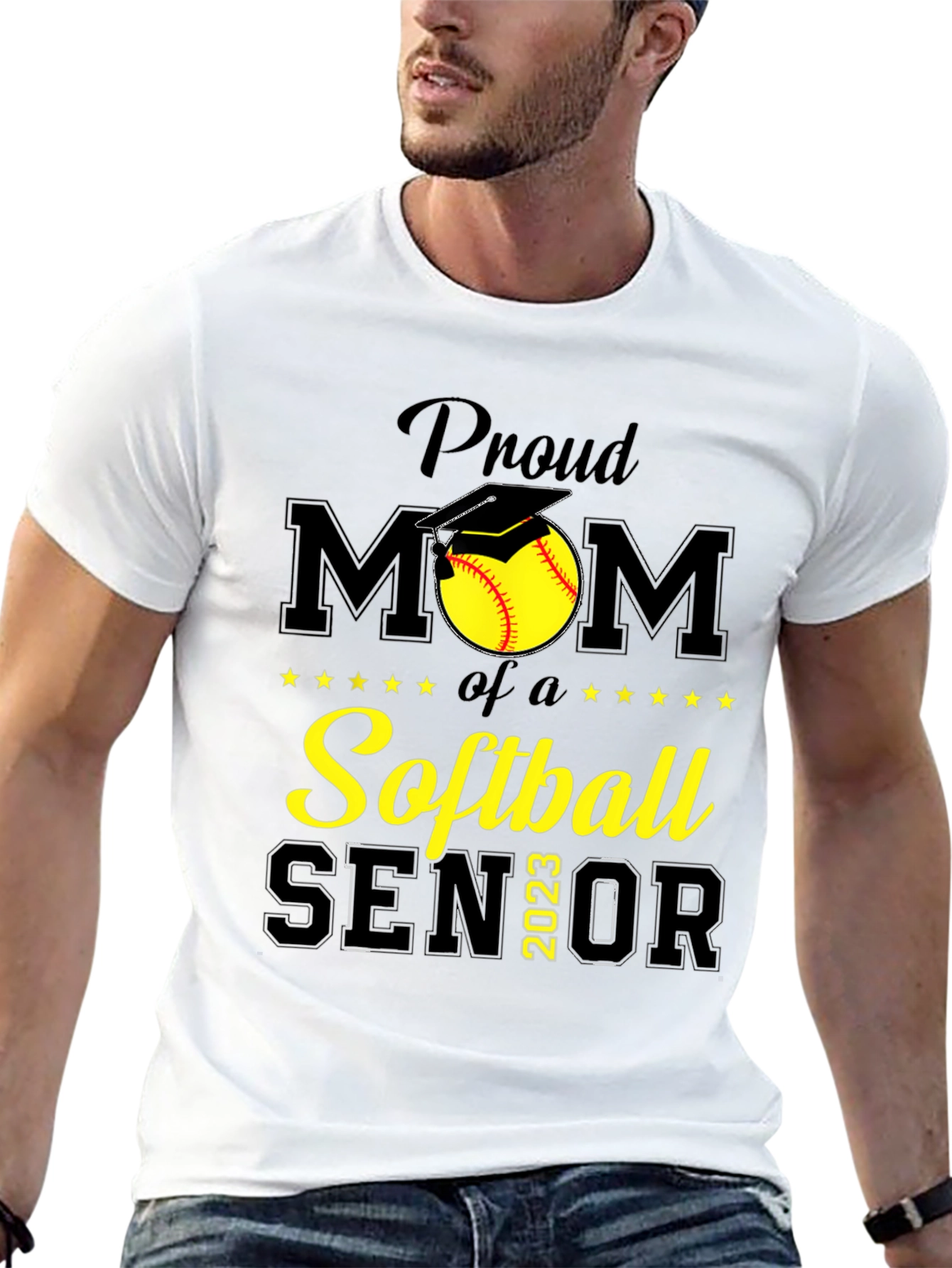Proud Softball Mom Senior 2023 T-Shirt