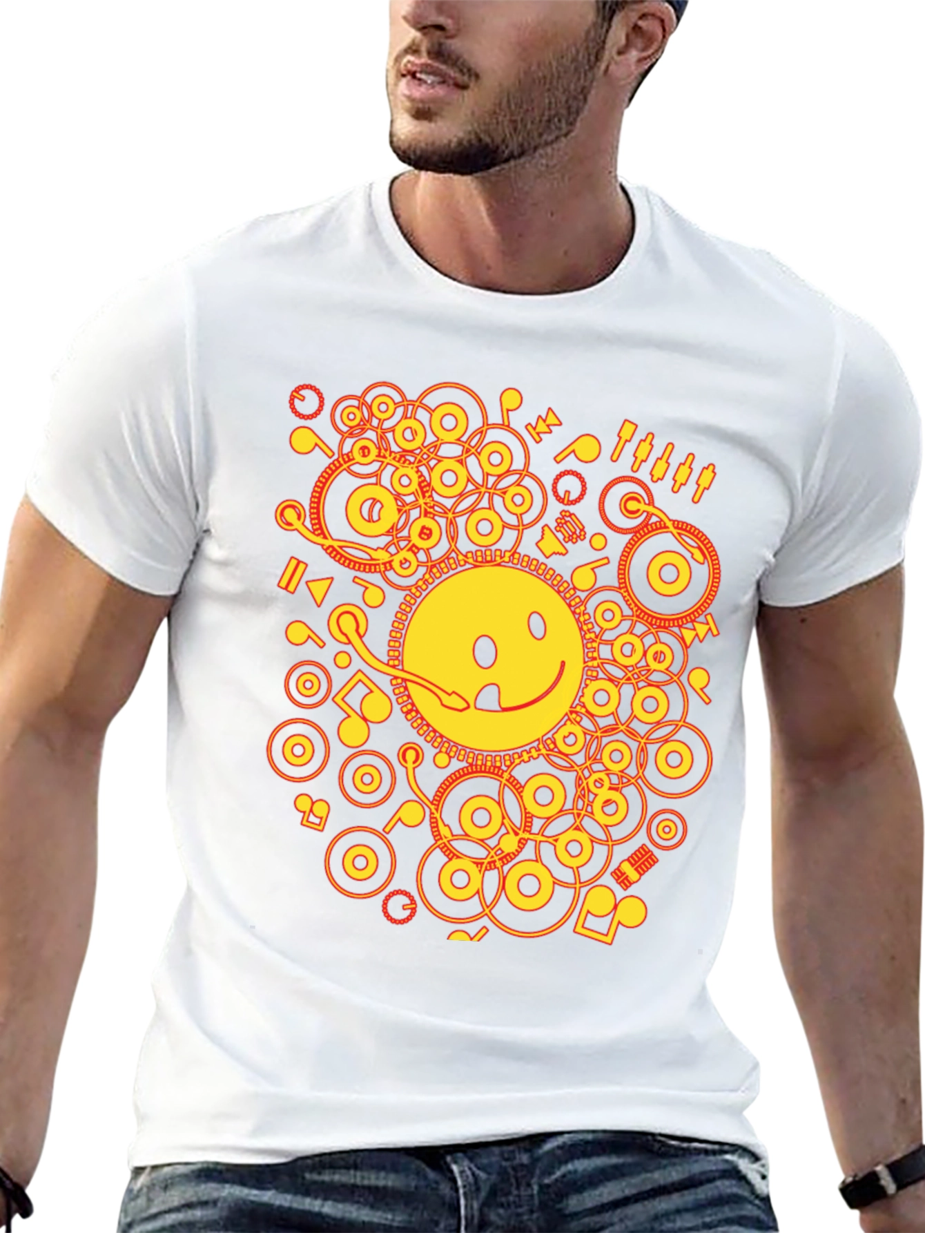 Smiley DJ Graphic T-Shirt