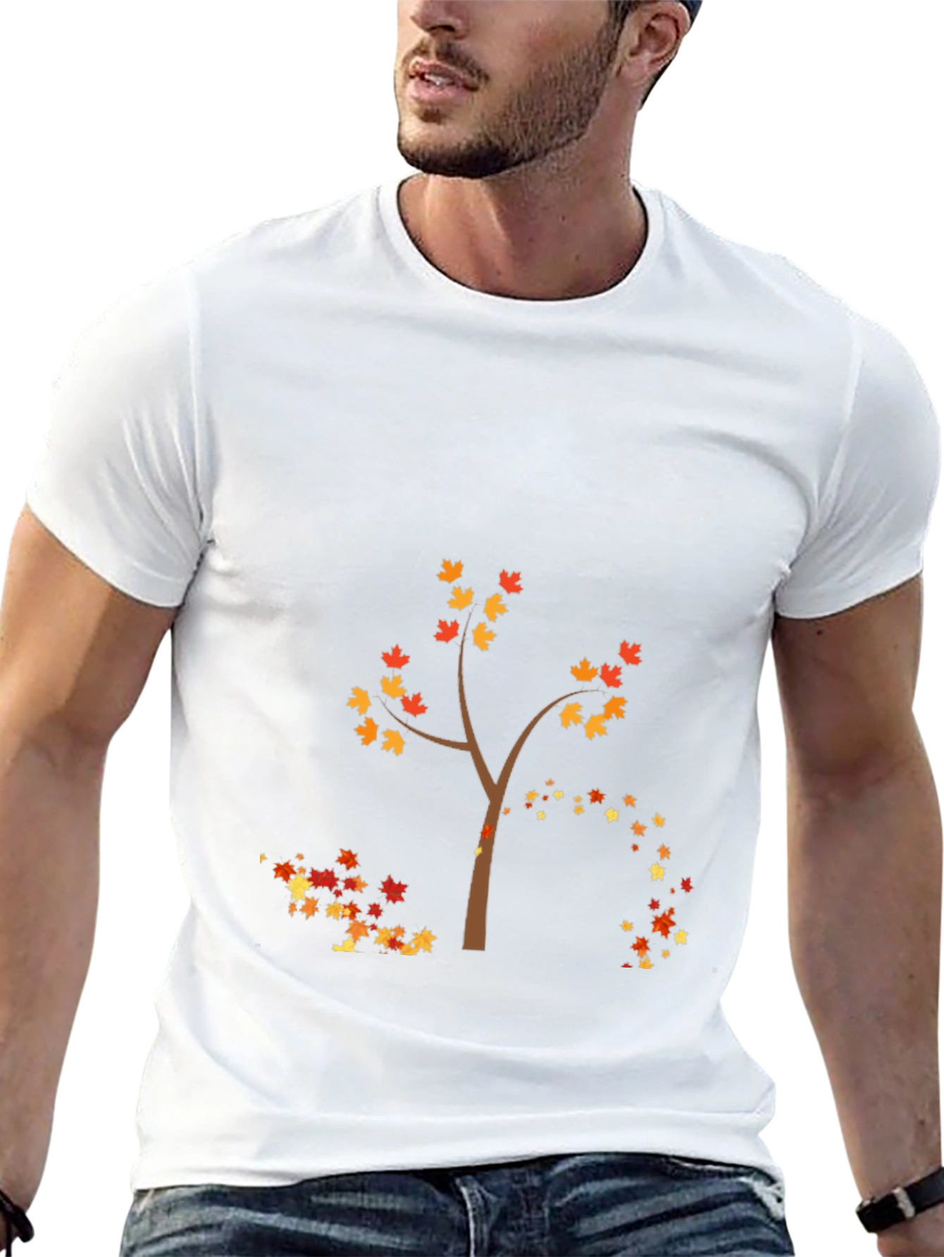 Autumn Tree Graphic Tee - Black