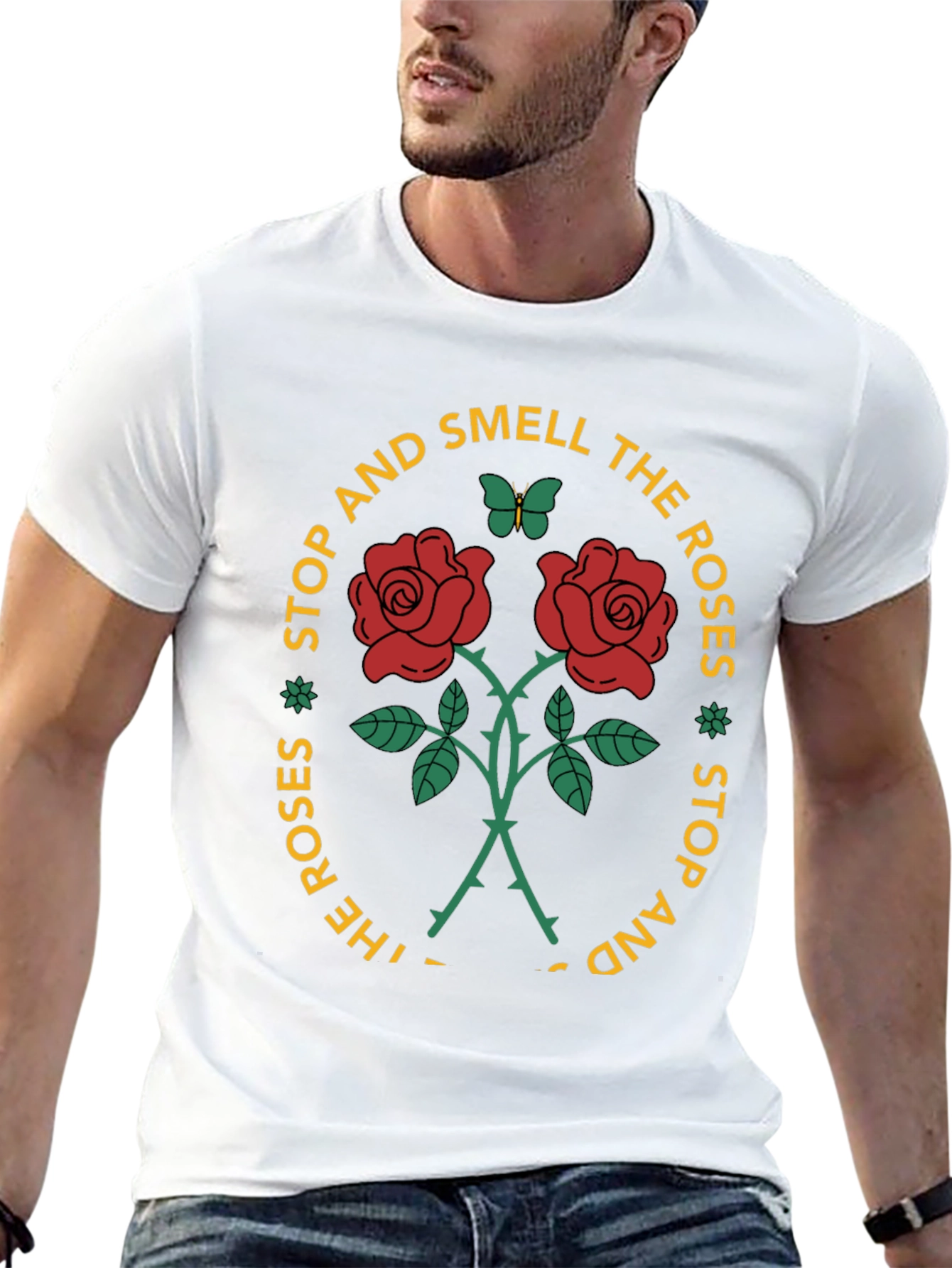 Stop & Smell the Roses Graphic Tee - Black