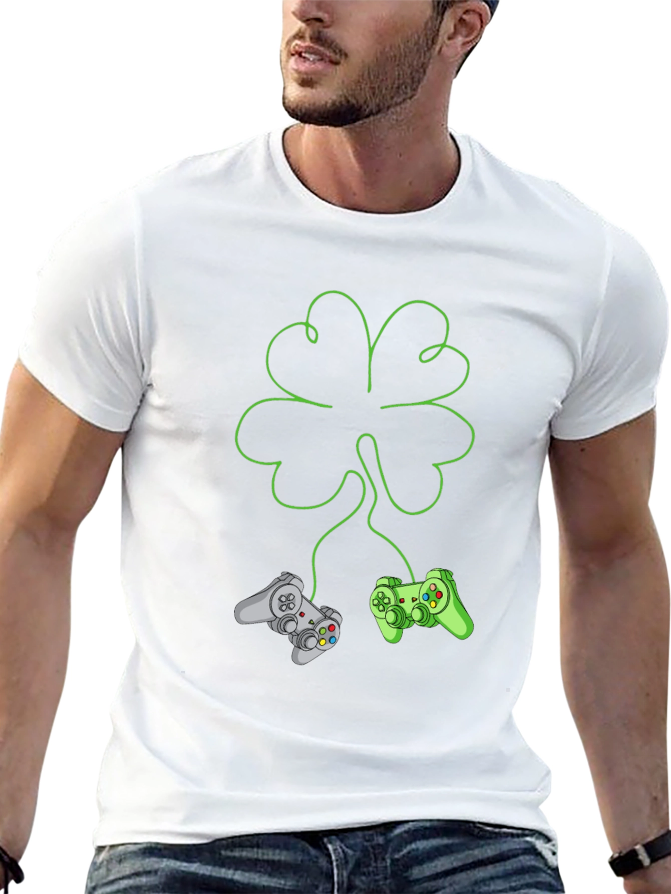 Gamers Shamrock T-Shirt: Lucky Gaming Tee