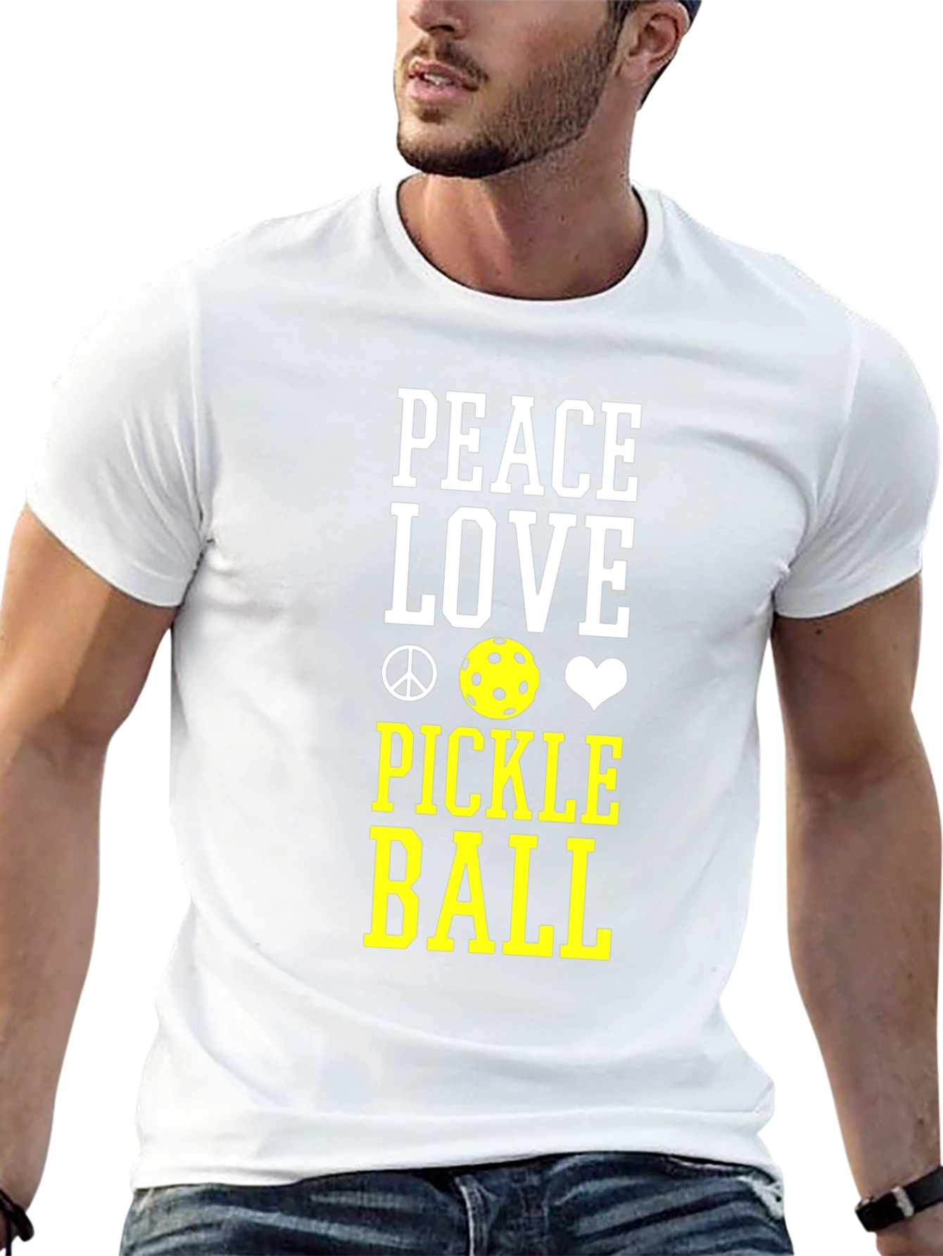 Peace Love Pickleball T-Shirt - Black