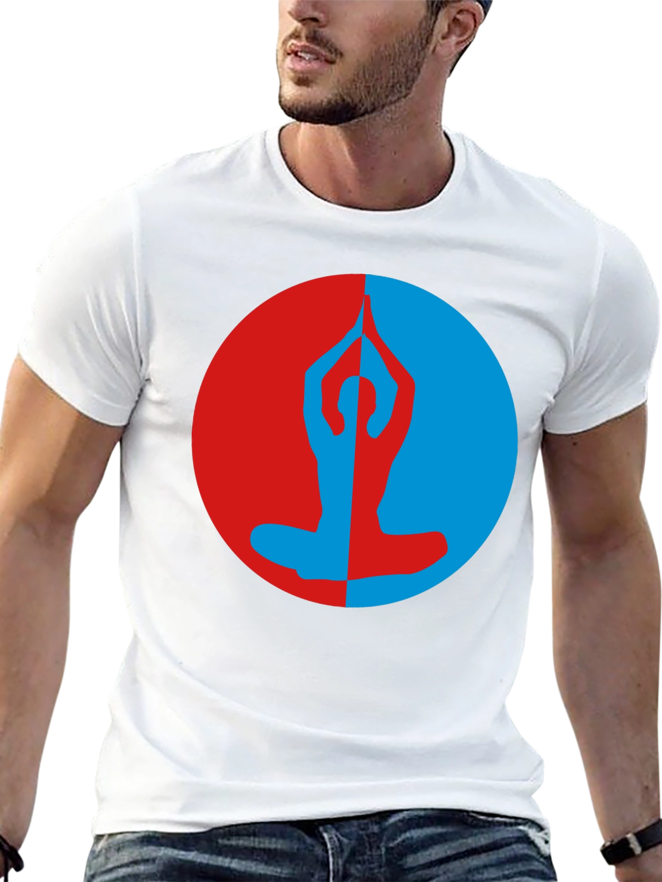 Yin Yang Yoga Pose T-Shirt - Meditate in Style