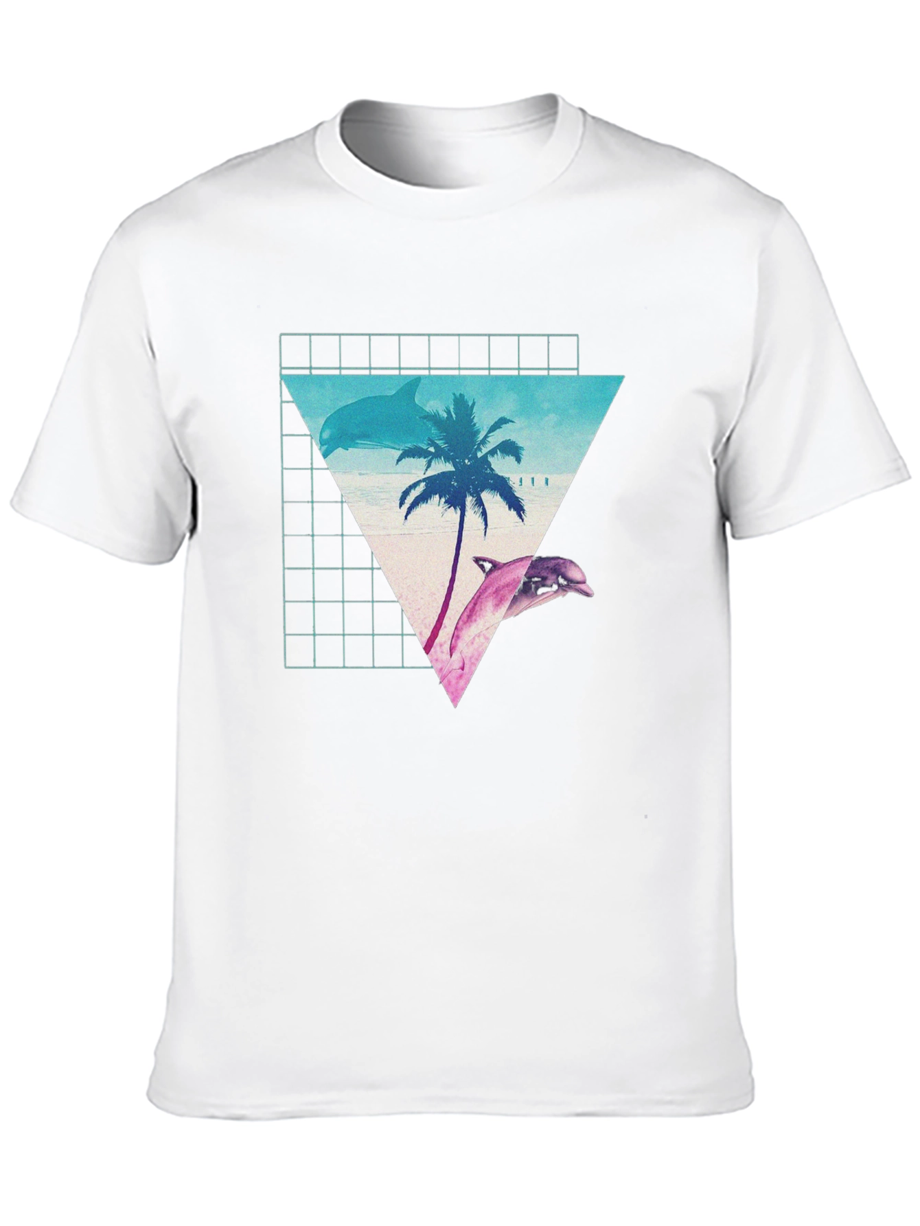 Retro Dolphin Beach Graphic T-Shirt