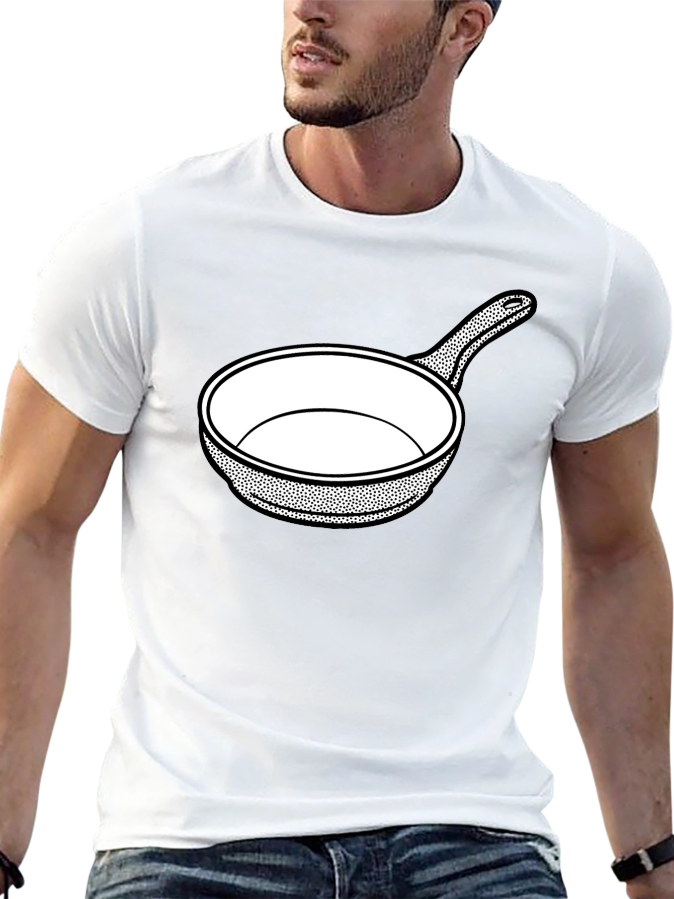 Frying Pan Graphic Tee - Novelty Cookware T-Shirt