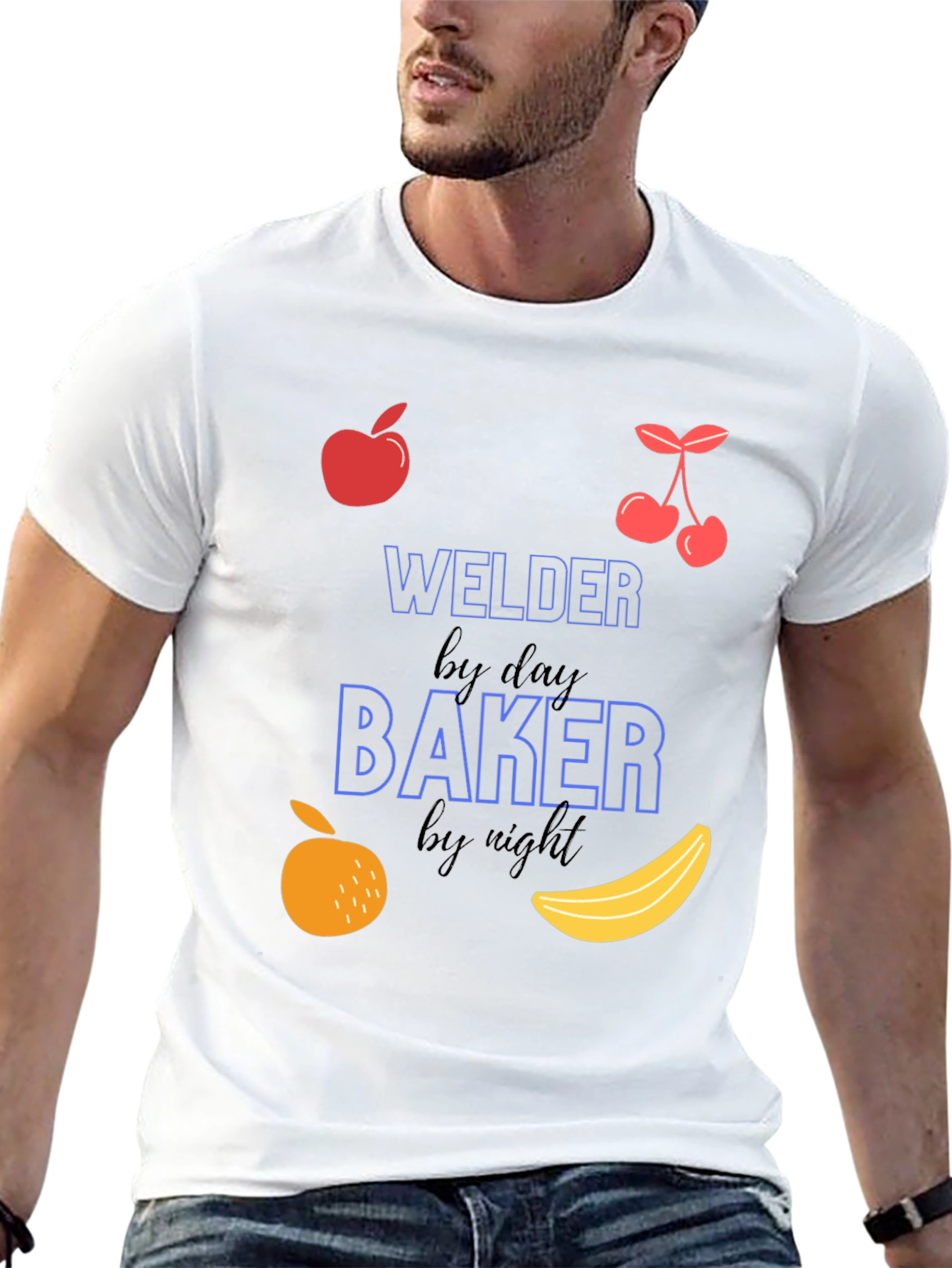 Welder by Day Baker by Night Funny T-Shirt