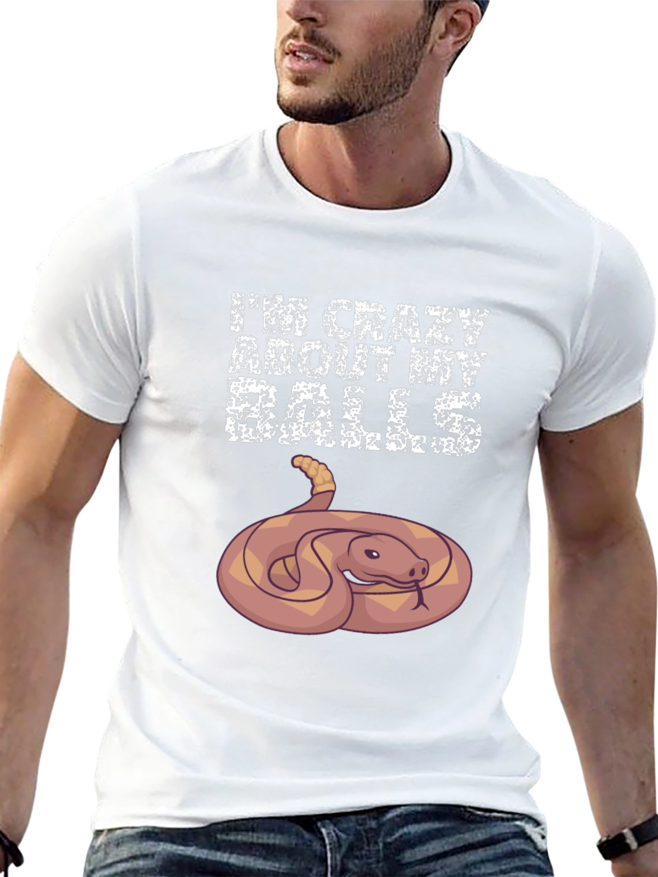 Crazy About My Balls Python Snake T-Shirt