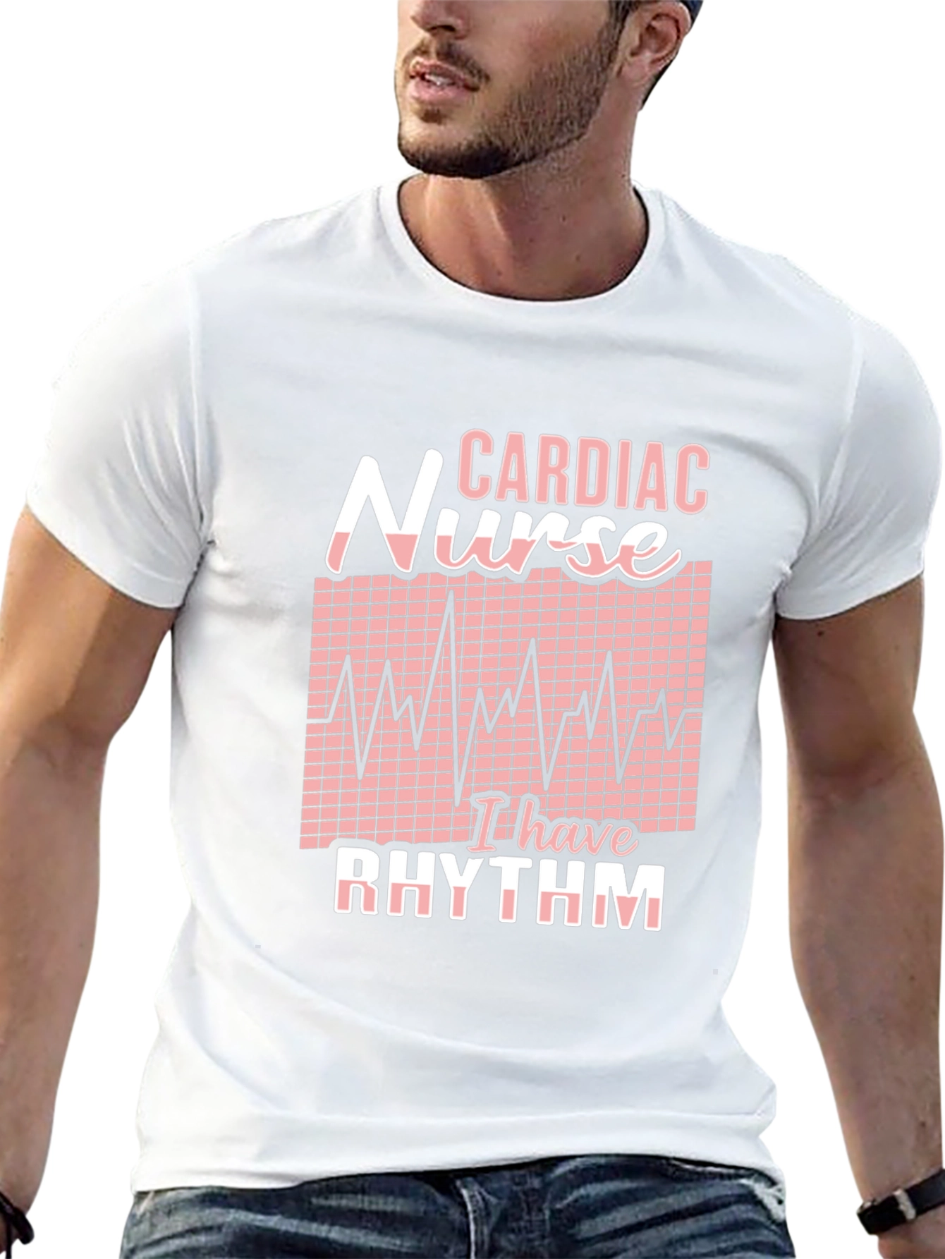 Cardiac Nurse Rhythm Black T-Shirt