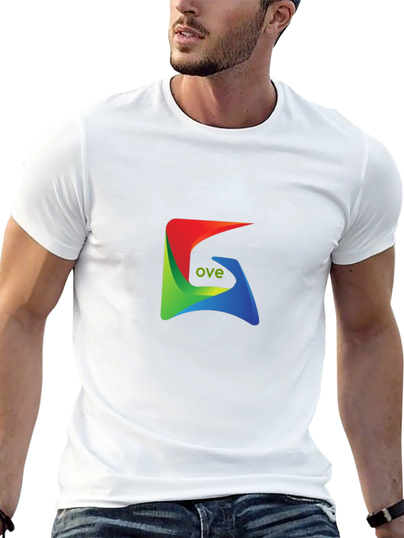 Modern Ove Logo Black T-Shirt - Mens Fashion
