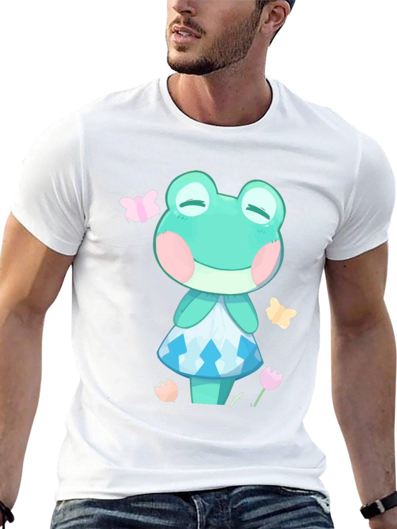 Frog Character Graphic Tee - Unisex Black T-Shirt