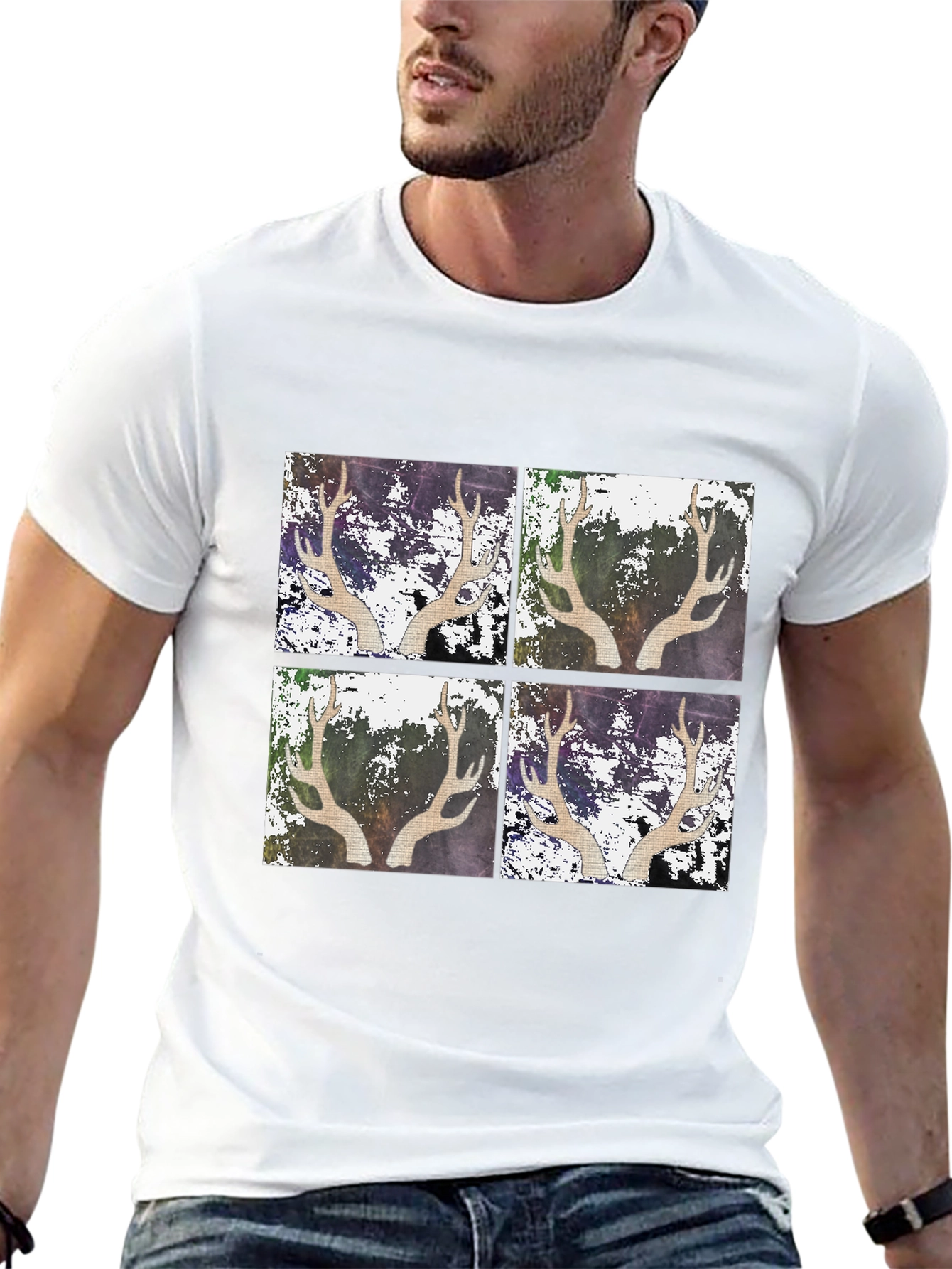 Antler Art Black T-Shirt