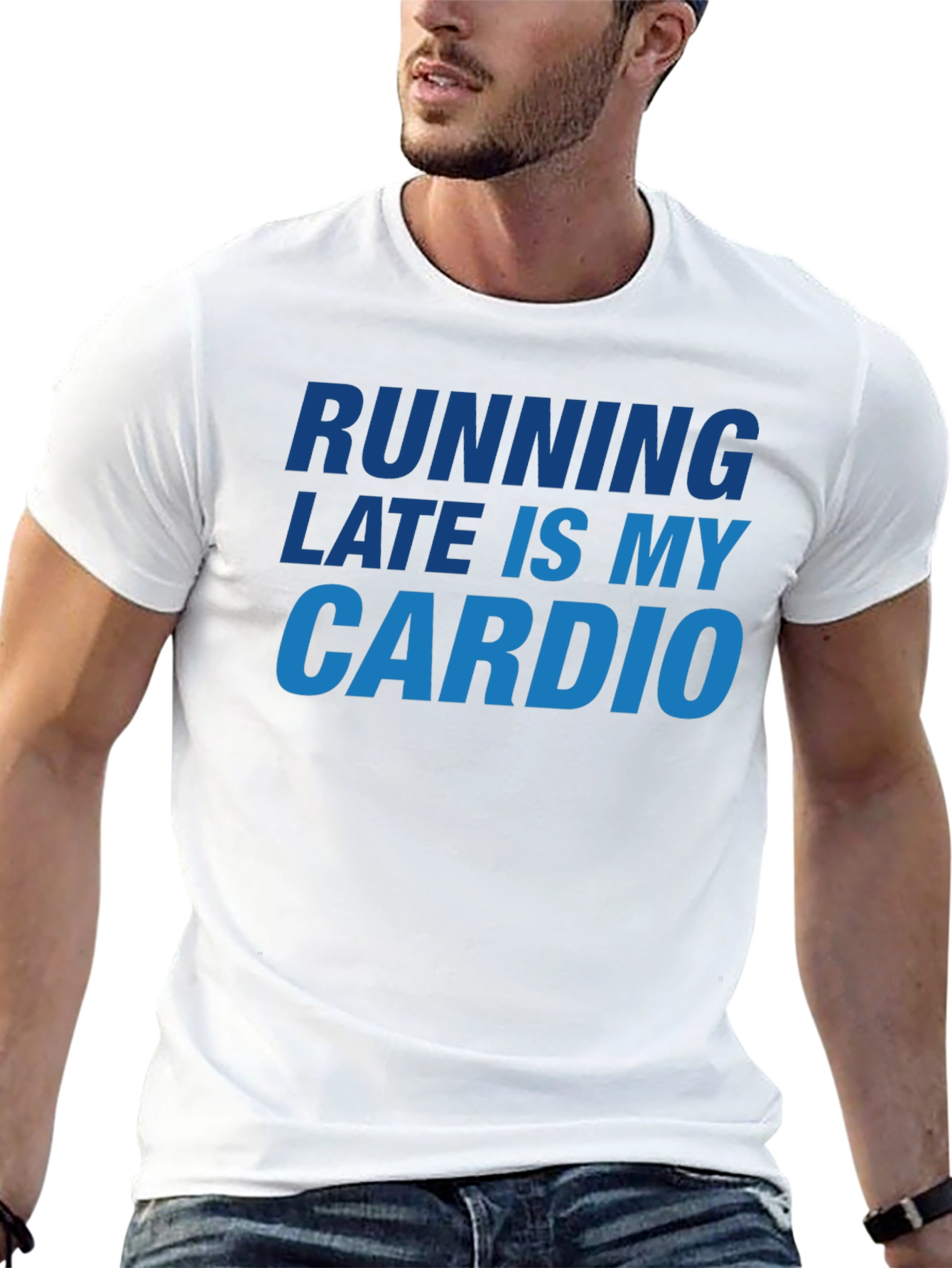 Running Late Is My Cardio Black T-Shirt