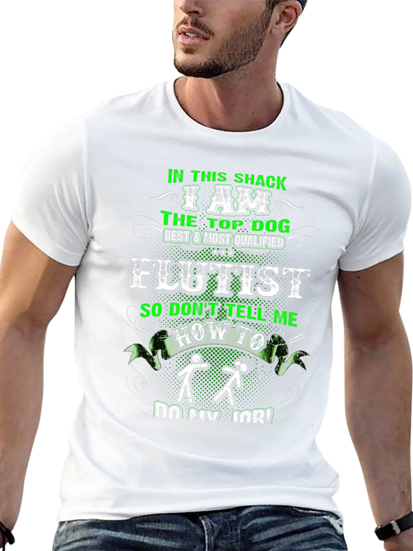Top Dog Flutist Graphic Tee