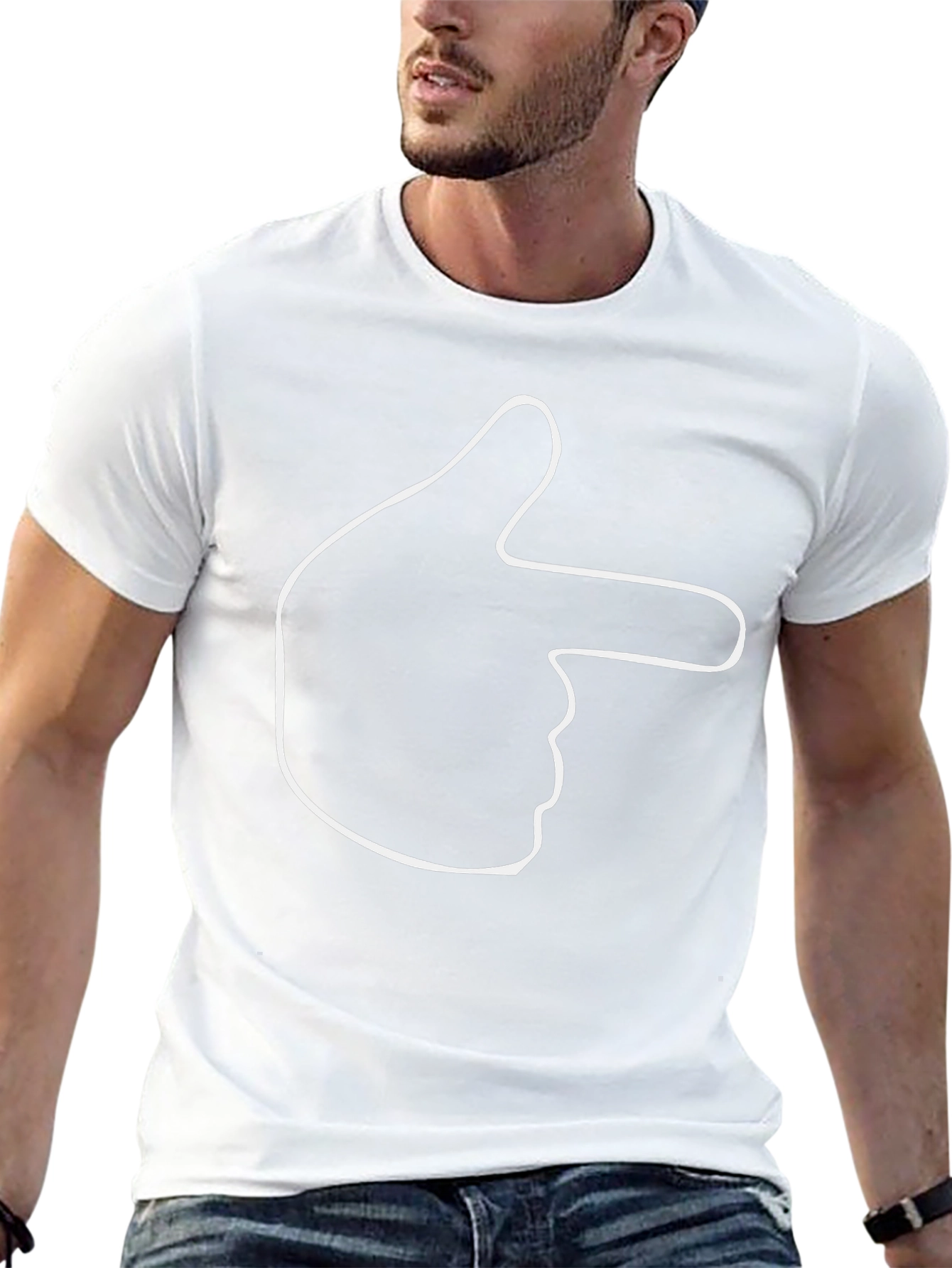 Pointing Finger Graphic Tee - Black