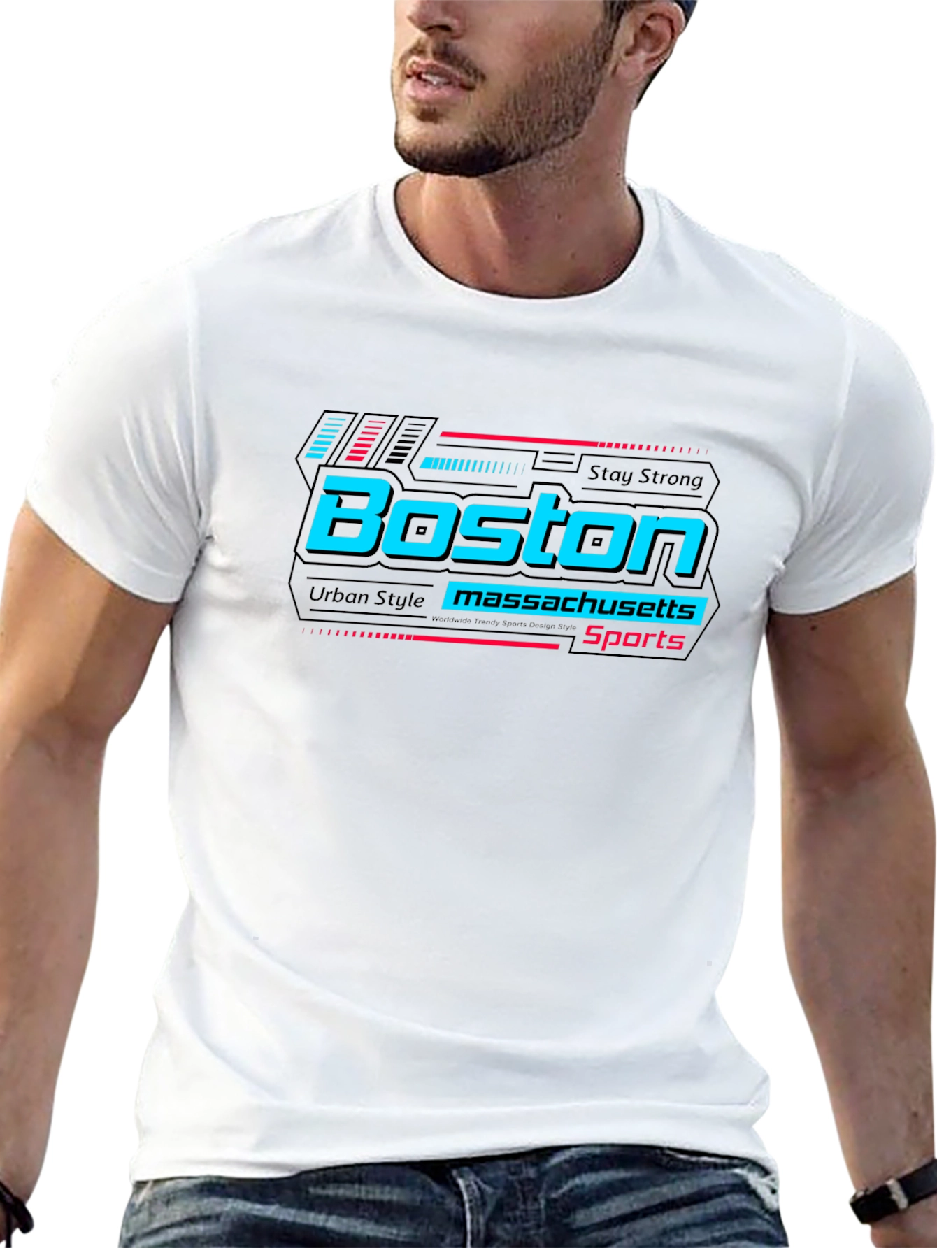 Boston Massachusetts Urban Style Sports T-Shirt
