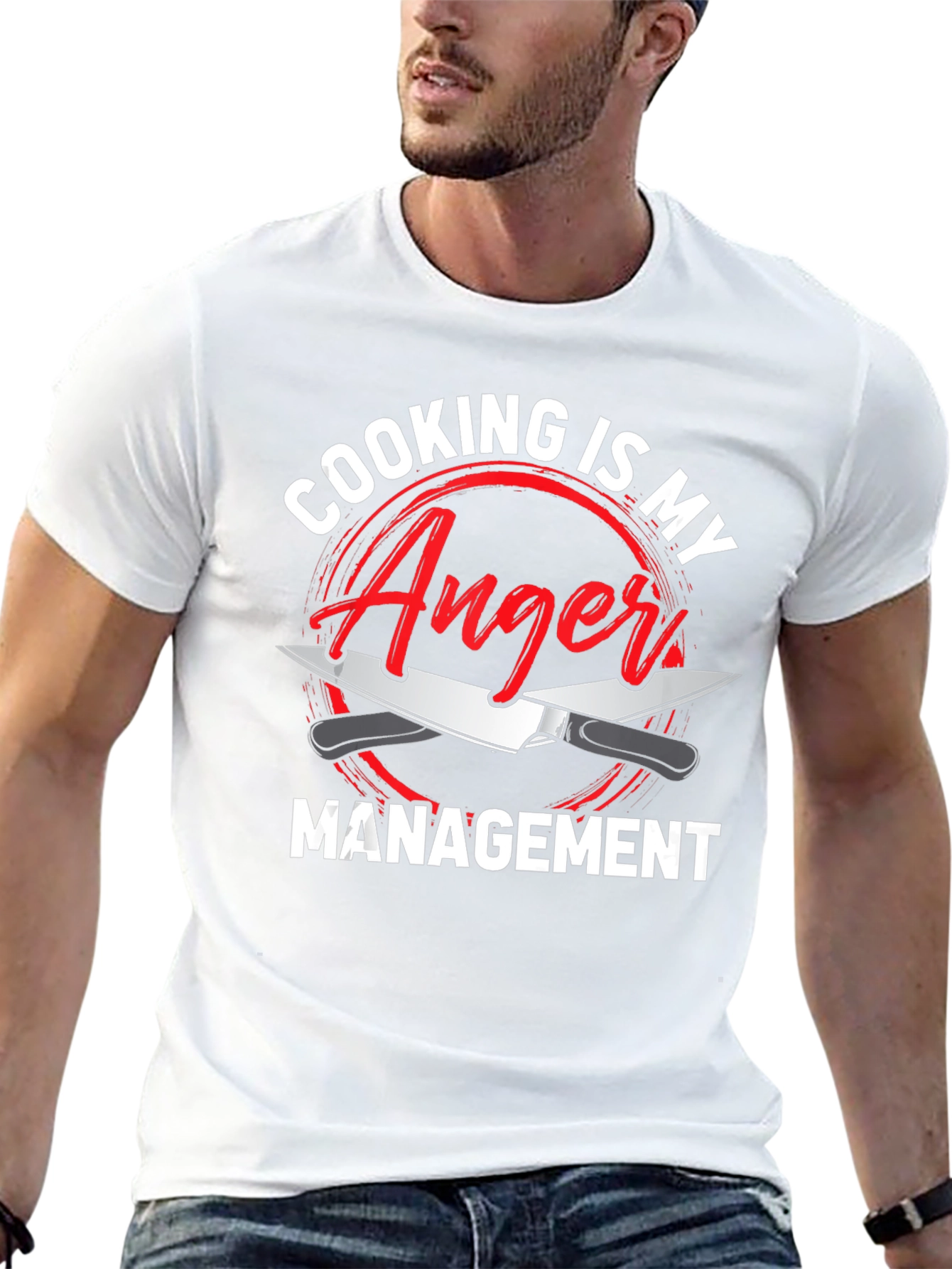 Cooking is My Anger Management Funny Chef T-Shirt