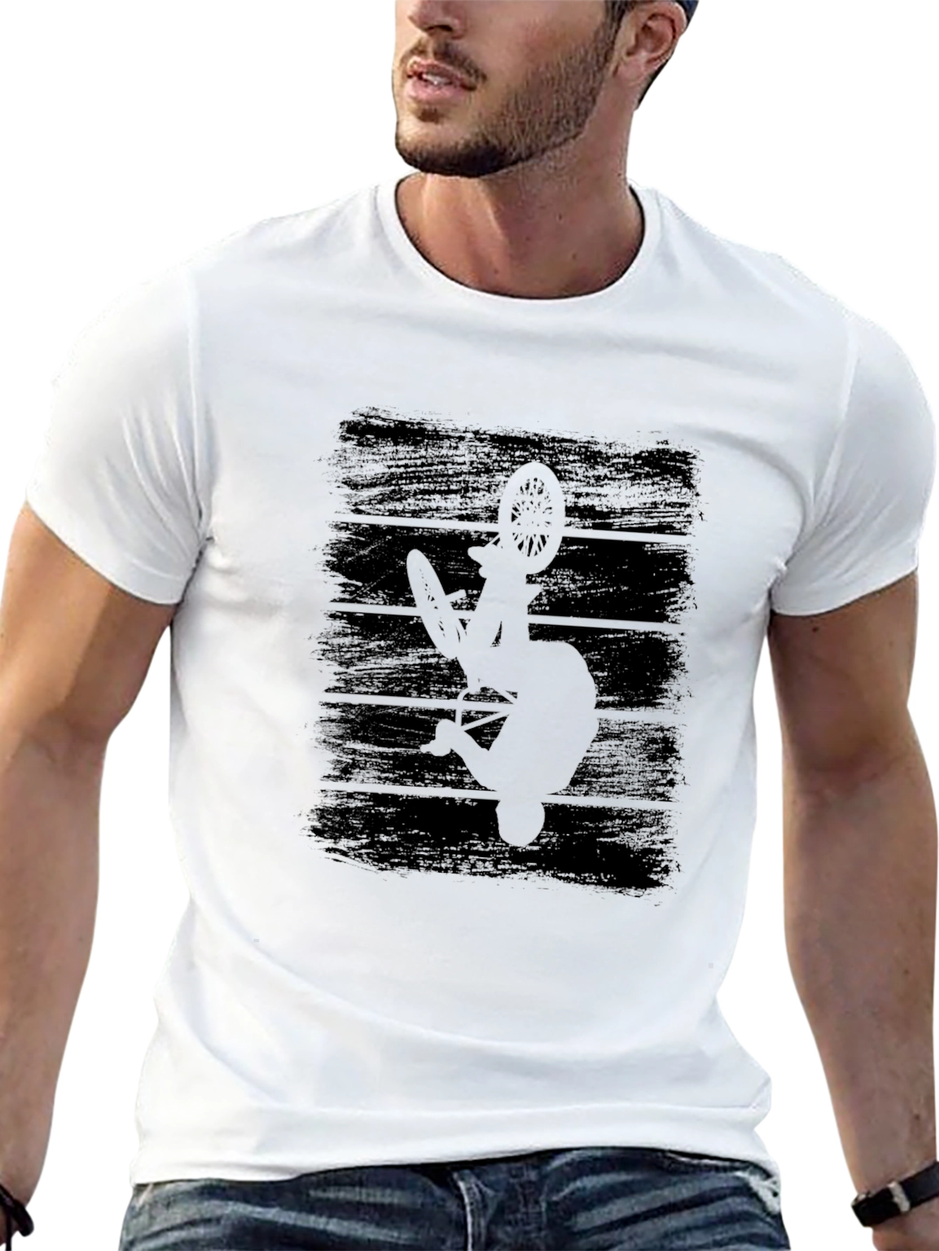 Black BMX Rider Graphic Tee
