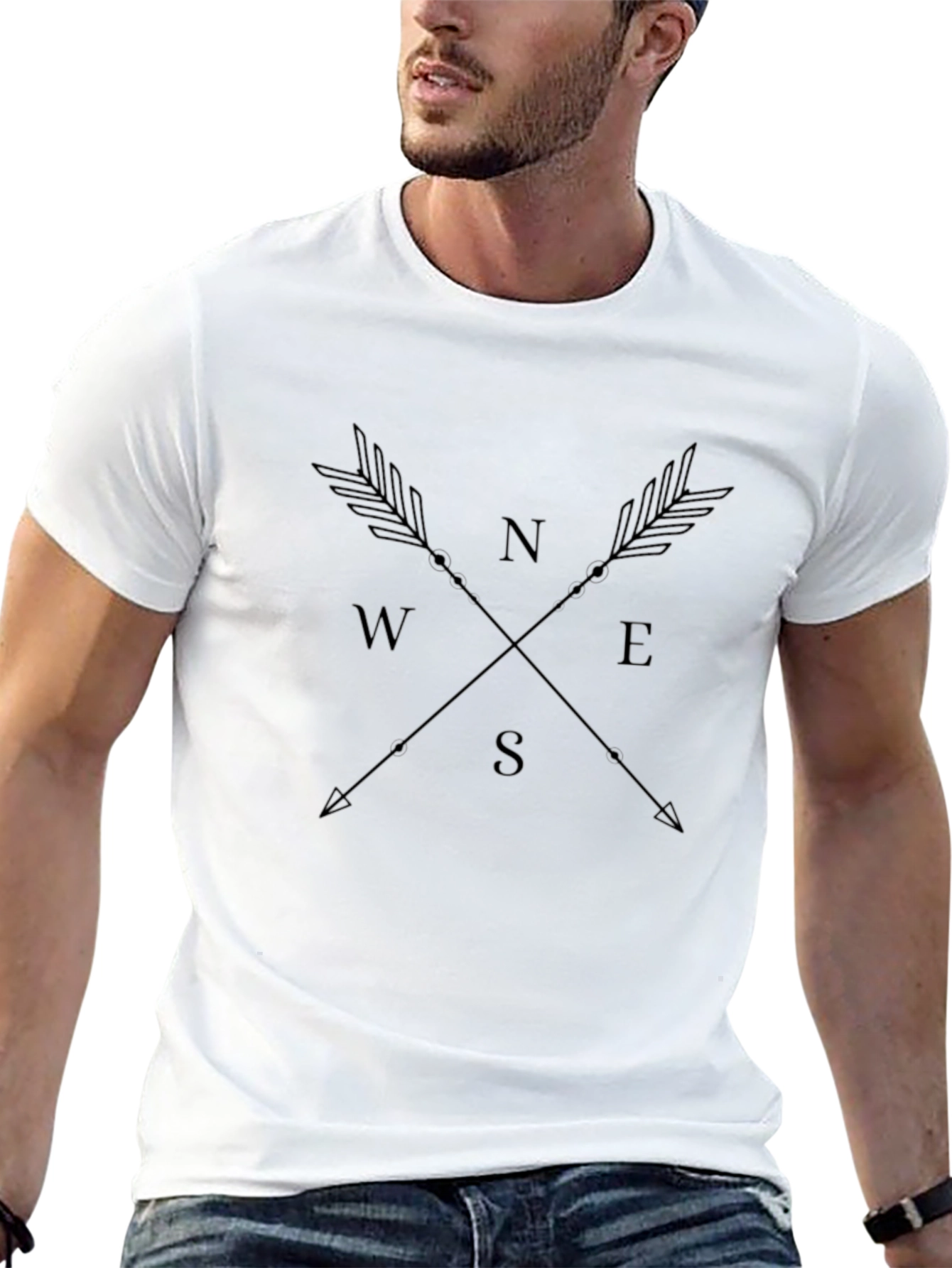 Compass Arrow T-Shirt - Stylish Direction Tee