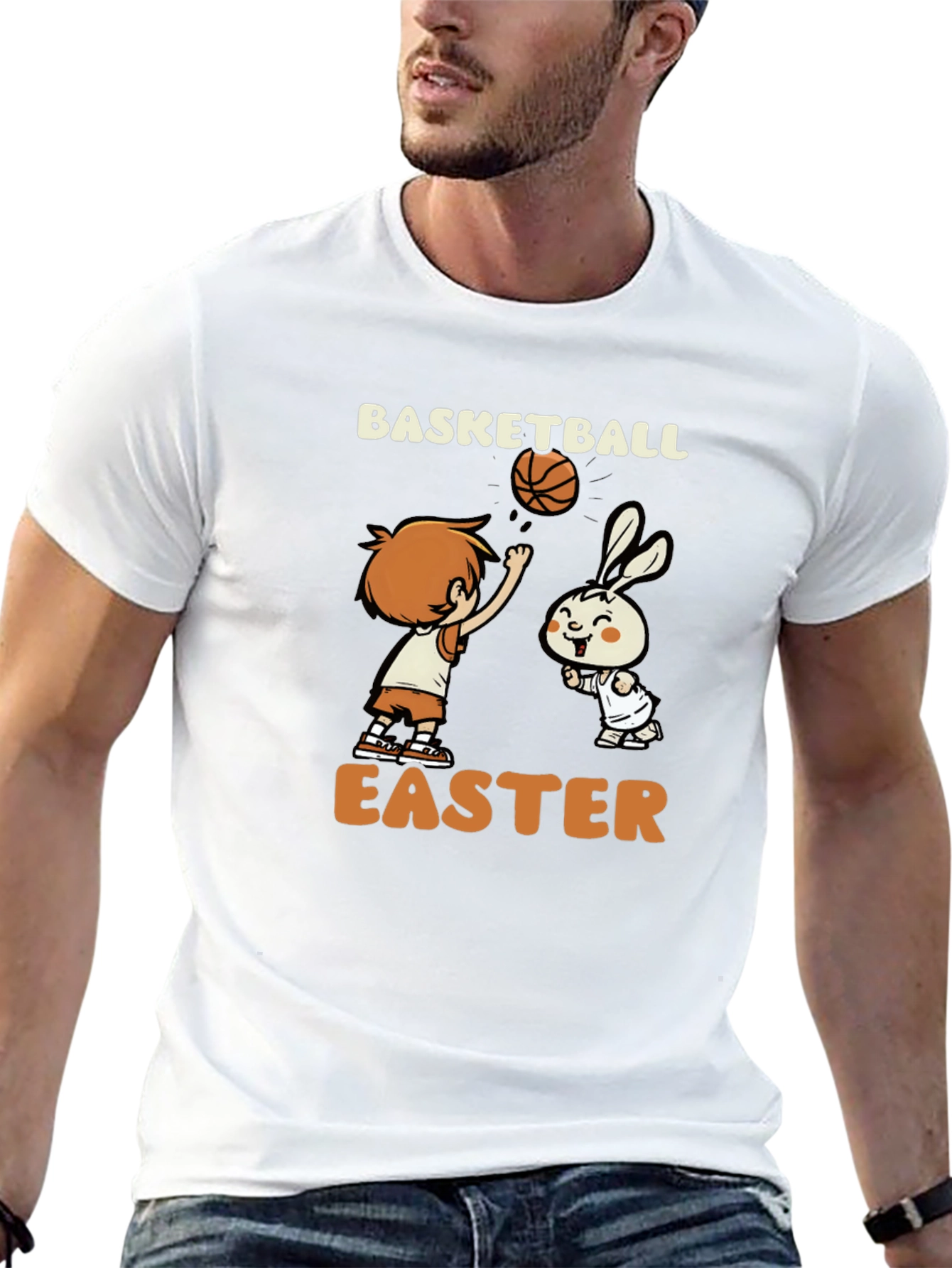 Basketball Easter Graphic Tee
