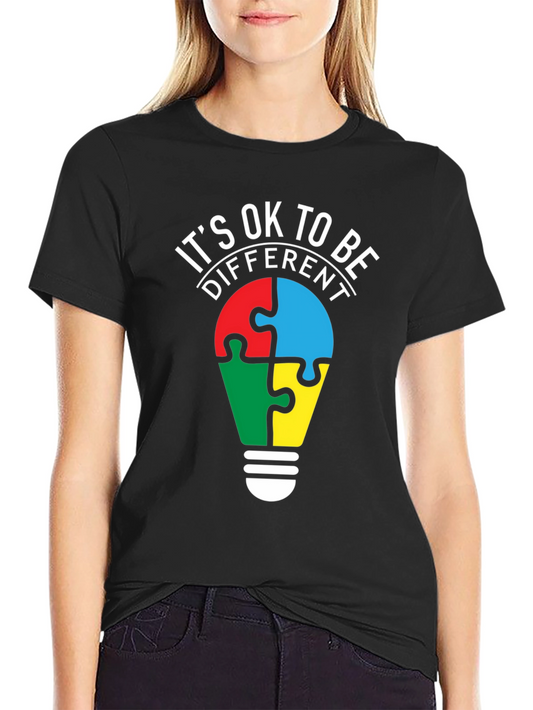 Autism Awareness Puzzle T-Shirt - Its OK To Be Different