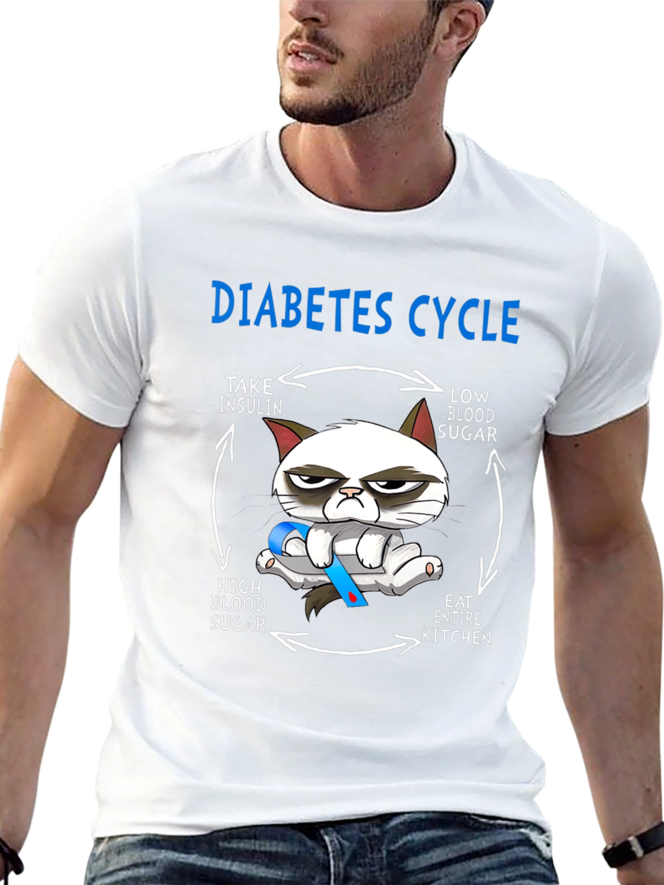 Diabetes Cycle Grumpy Cat T-Shirt
