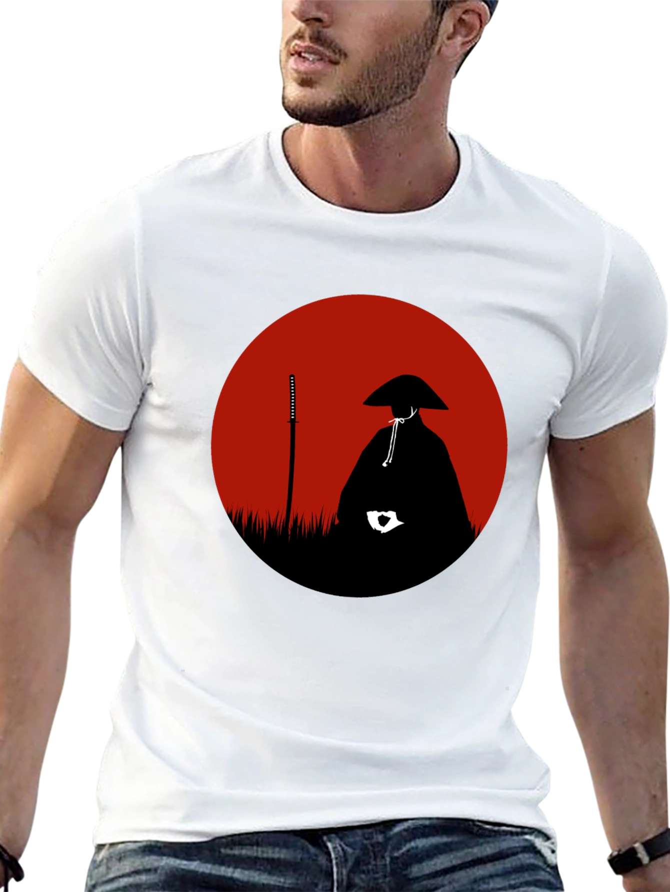 Samurai Silhouette T-Shirt - Martial Arts Graphic Tee