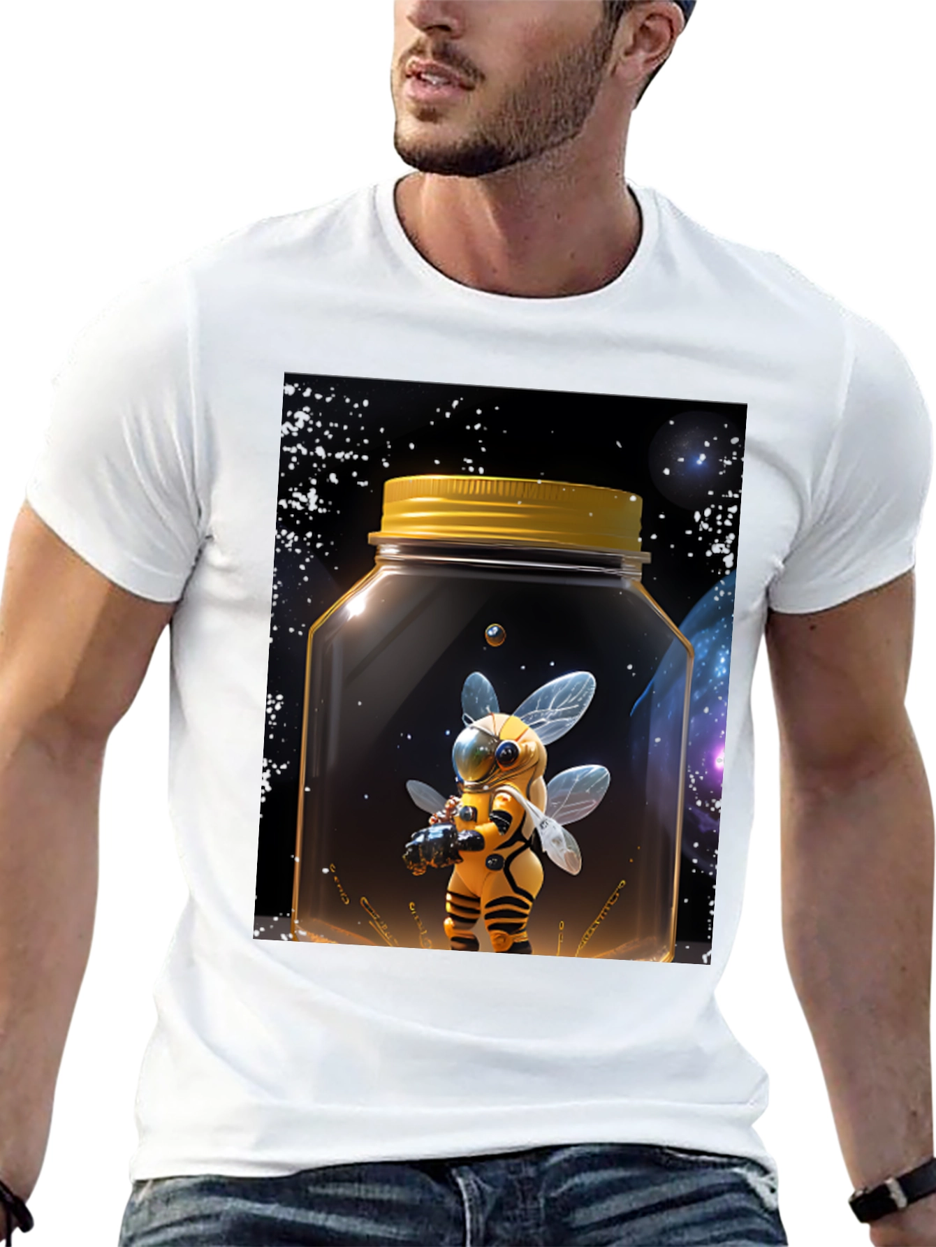 Bee Astronaut Graphic Tee - Space Honey Jar