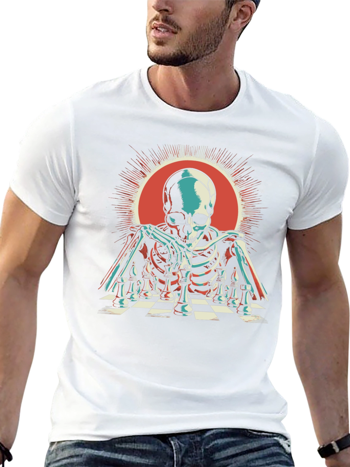 Chess Skeleton Graphic Tee