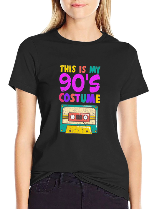 90s Costume Graphic Tee - Retro Cassette Design