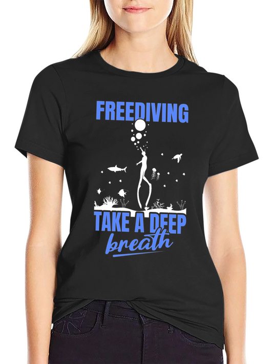 Freediving Graphic T-Shirt - Take a Deep Breath!