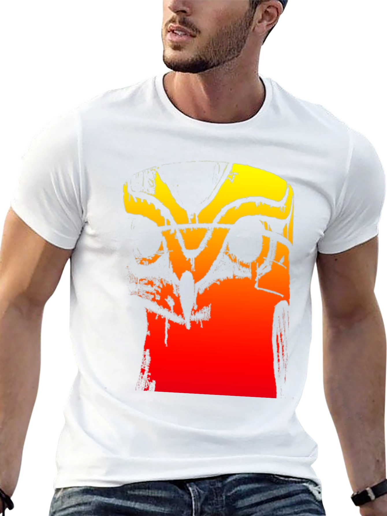 Abstract Gradient Graphic Tee