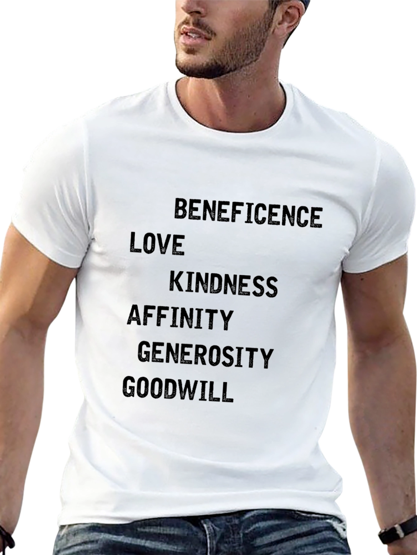 Beneficence Graphic Print Tee - Black