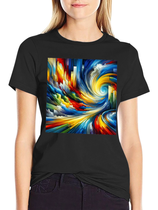 Abstract Swirl Graphic Tee
