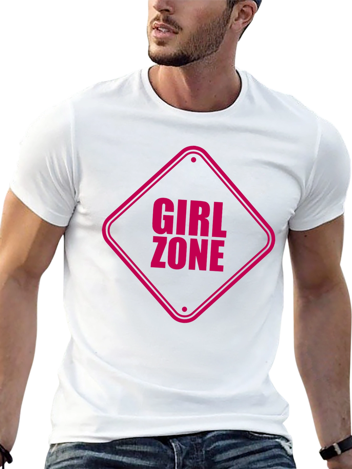 Girl Zone Graphic Tee - Black Cotton T-Shirt