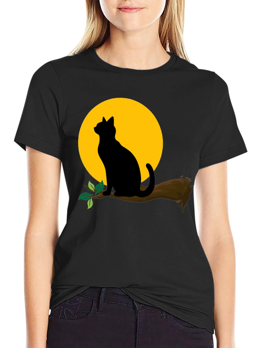 Black Cat Moon T-Shirt