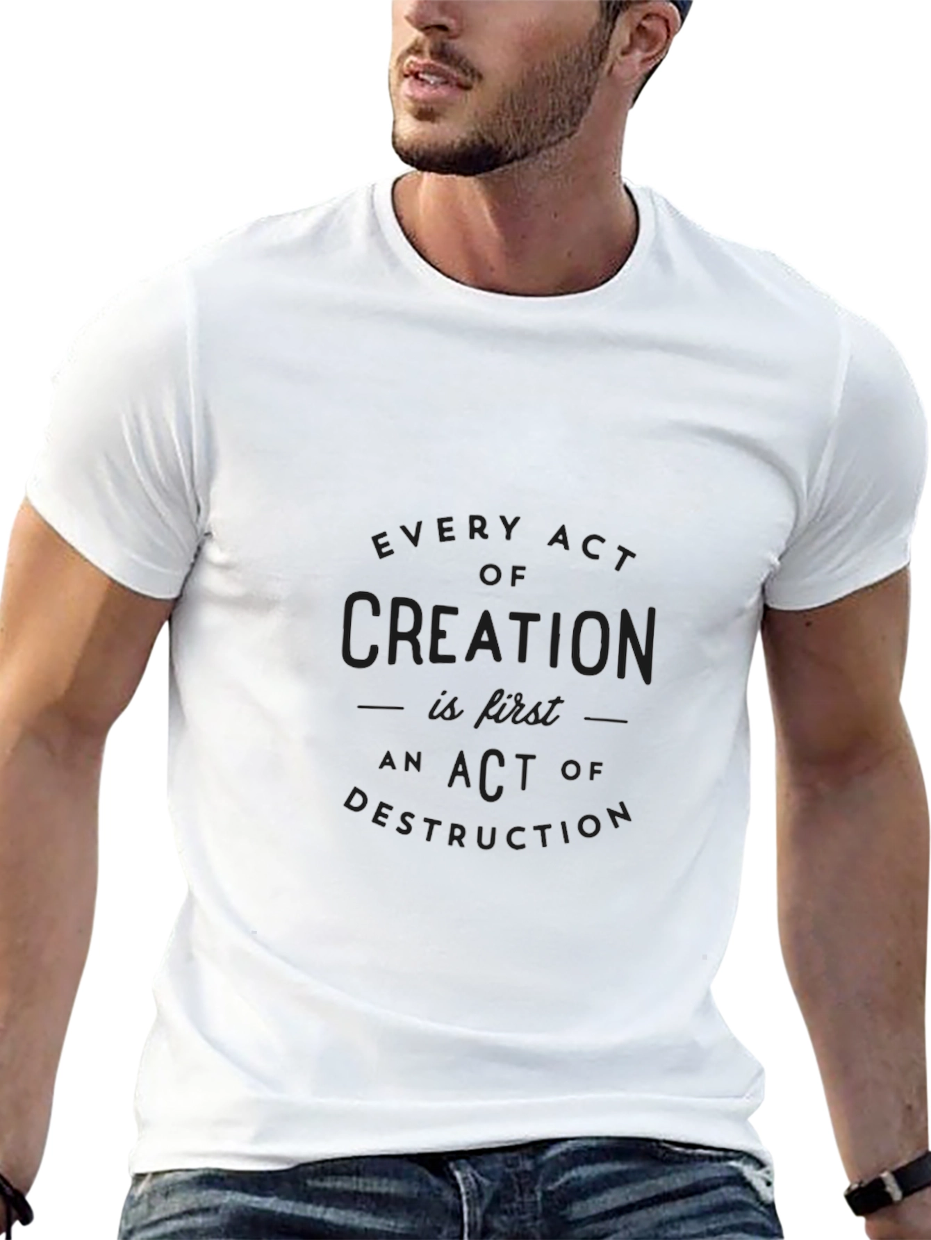 Creation Destruction Graphic Tee - Mens Black T-Shirt