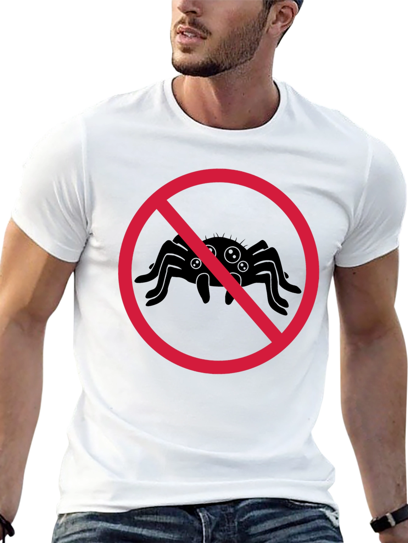 No Spiders T-Shirt - Black Cotton Tee
