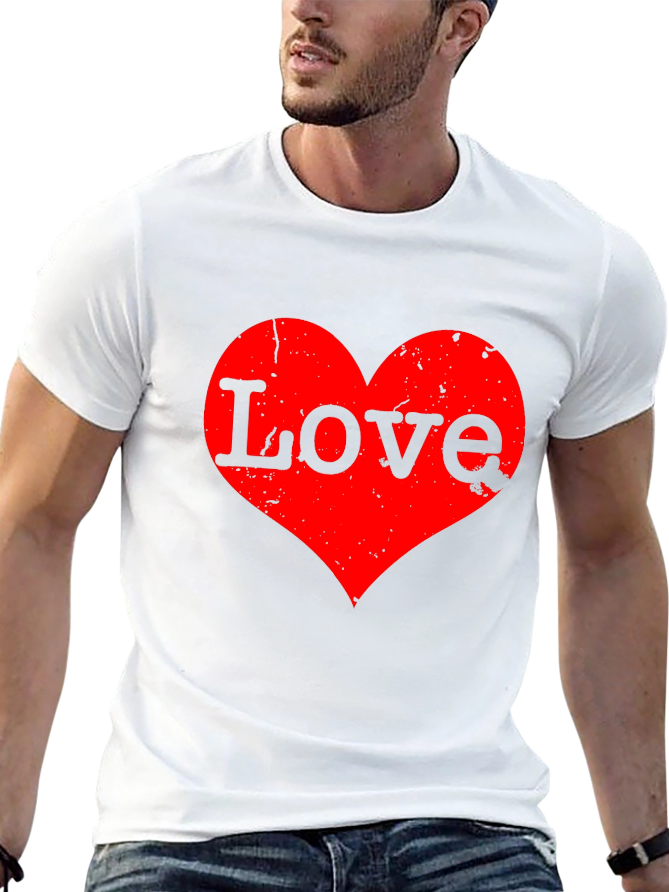 Love Heart Graphic Tee - Black T-Shirt
