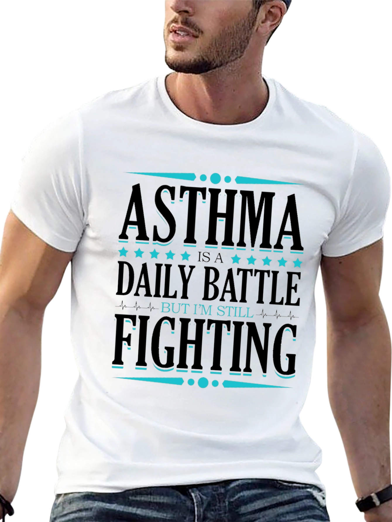 Asthma Awareness T-Shirt: Daily Battle Still Fighting