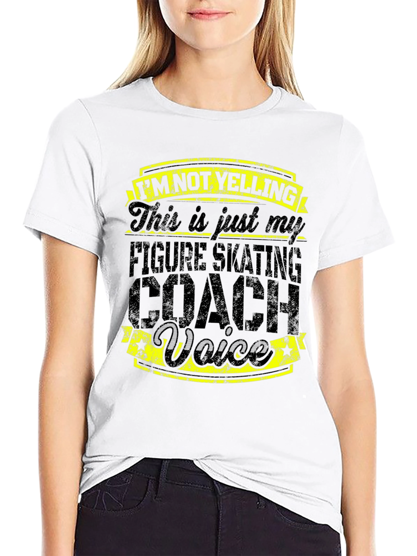 Figure Skating Coach T-Shirt - Im Not Yelling Voice