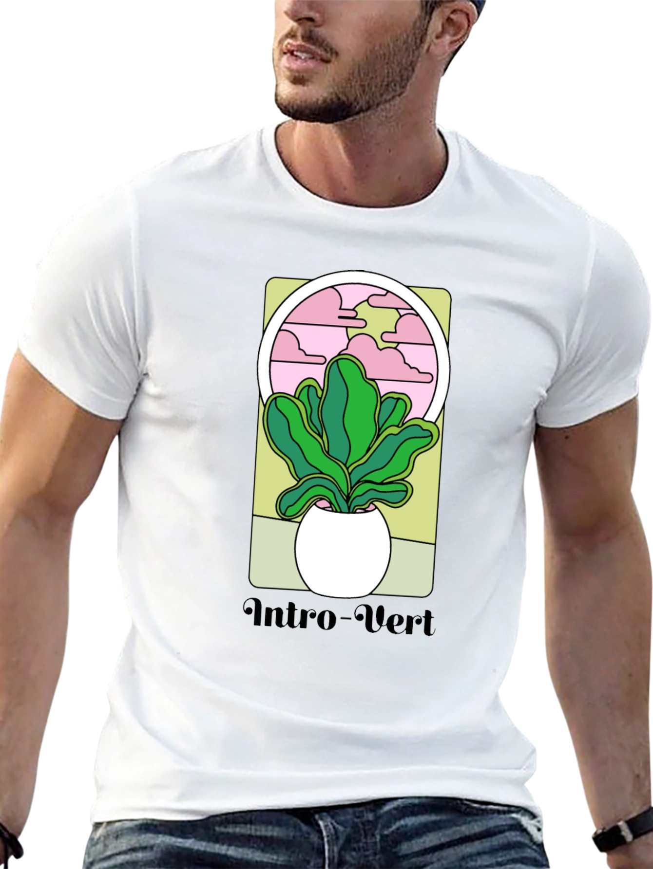 Intro-Vert Plant Graphic T-Shirt