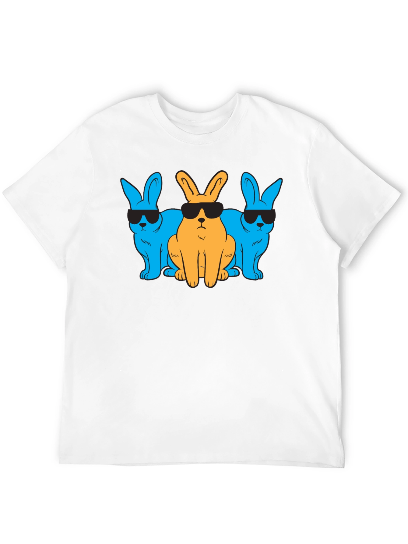 Cool Rabbits Graphic T-Shirt - Black Cotton Tee