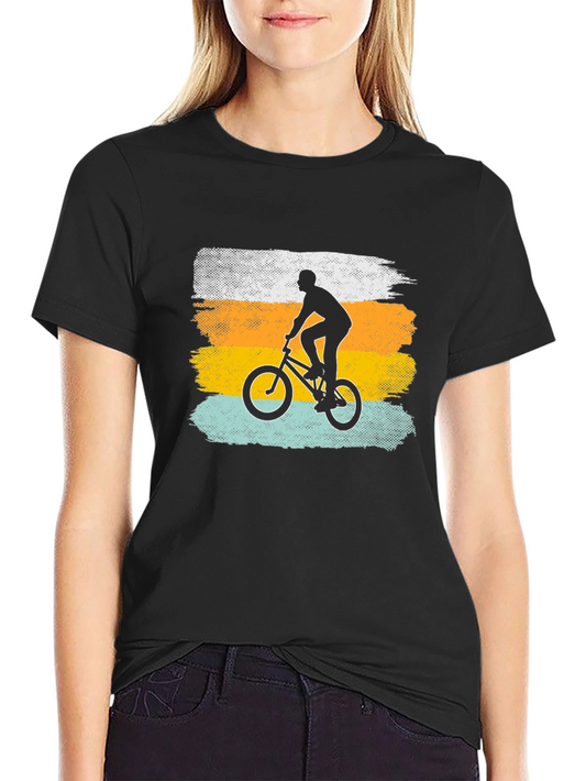 BMX Rider Graphic Tee - Black Cotton T-Shirt