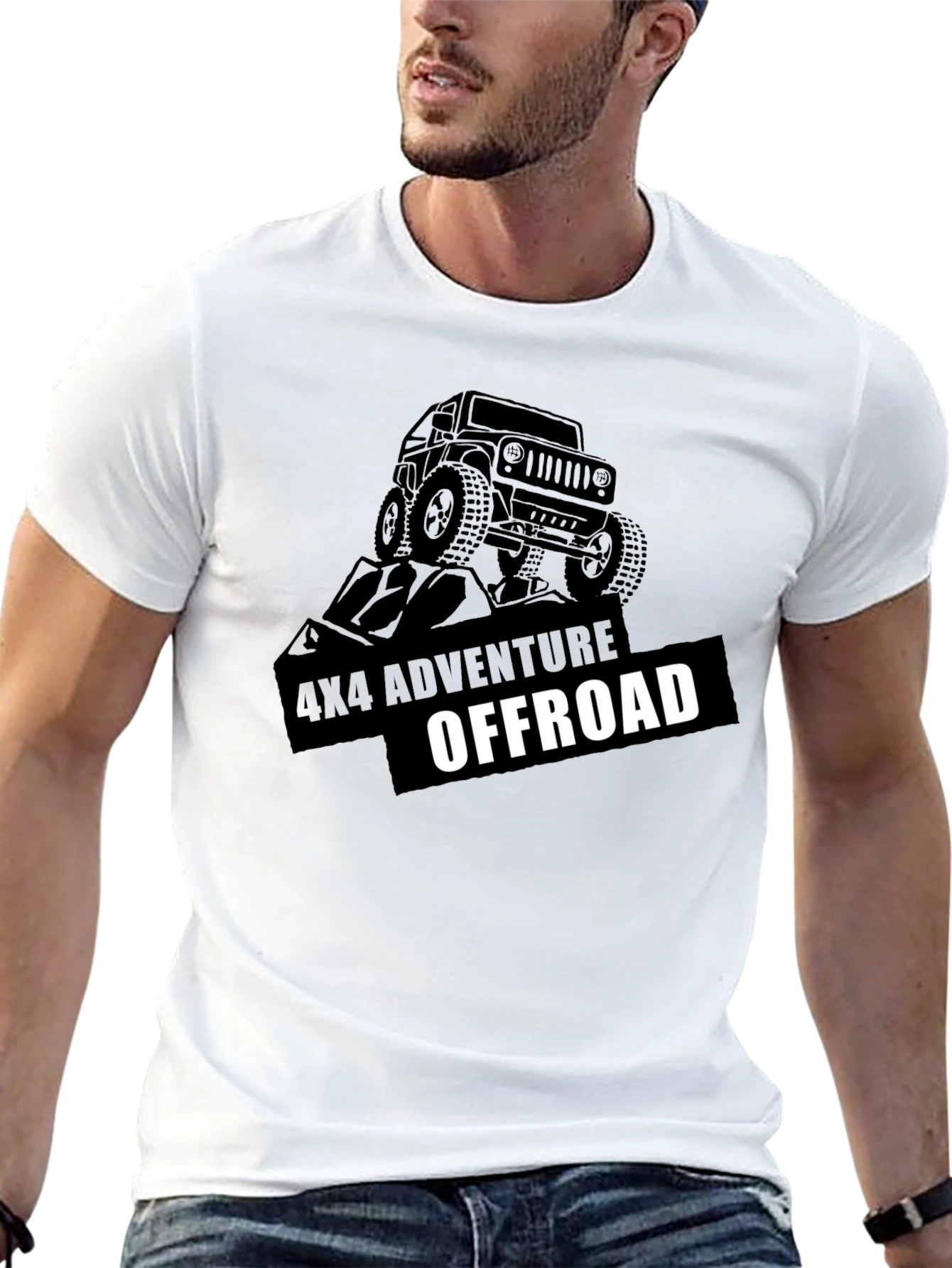 4x4 Adventure Offroad Black Graphic Tee