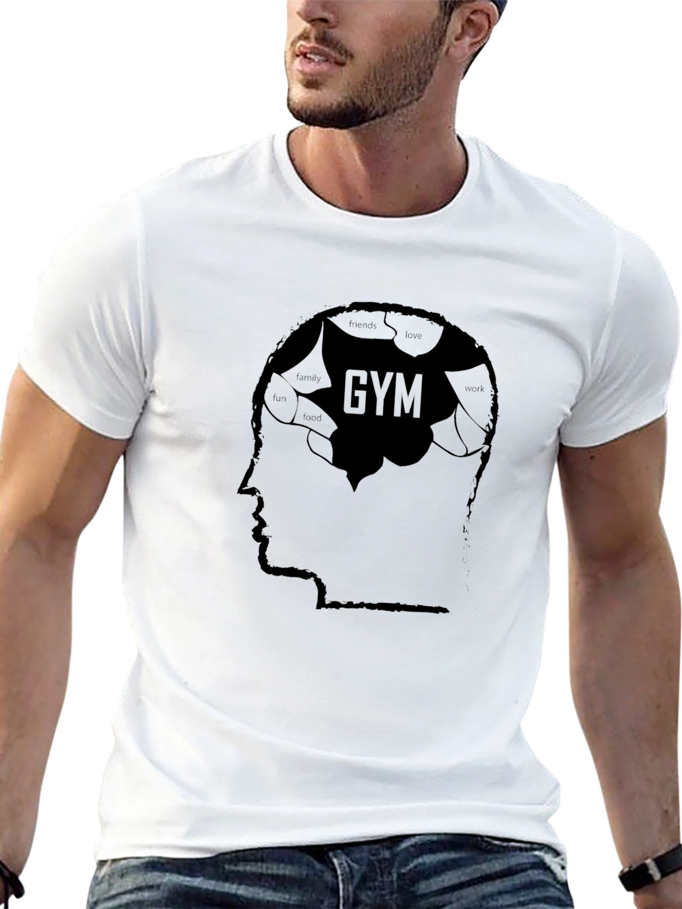 Gym Mindset Graphic T-Shirt - Black