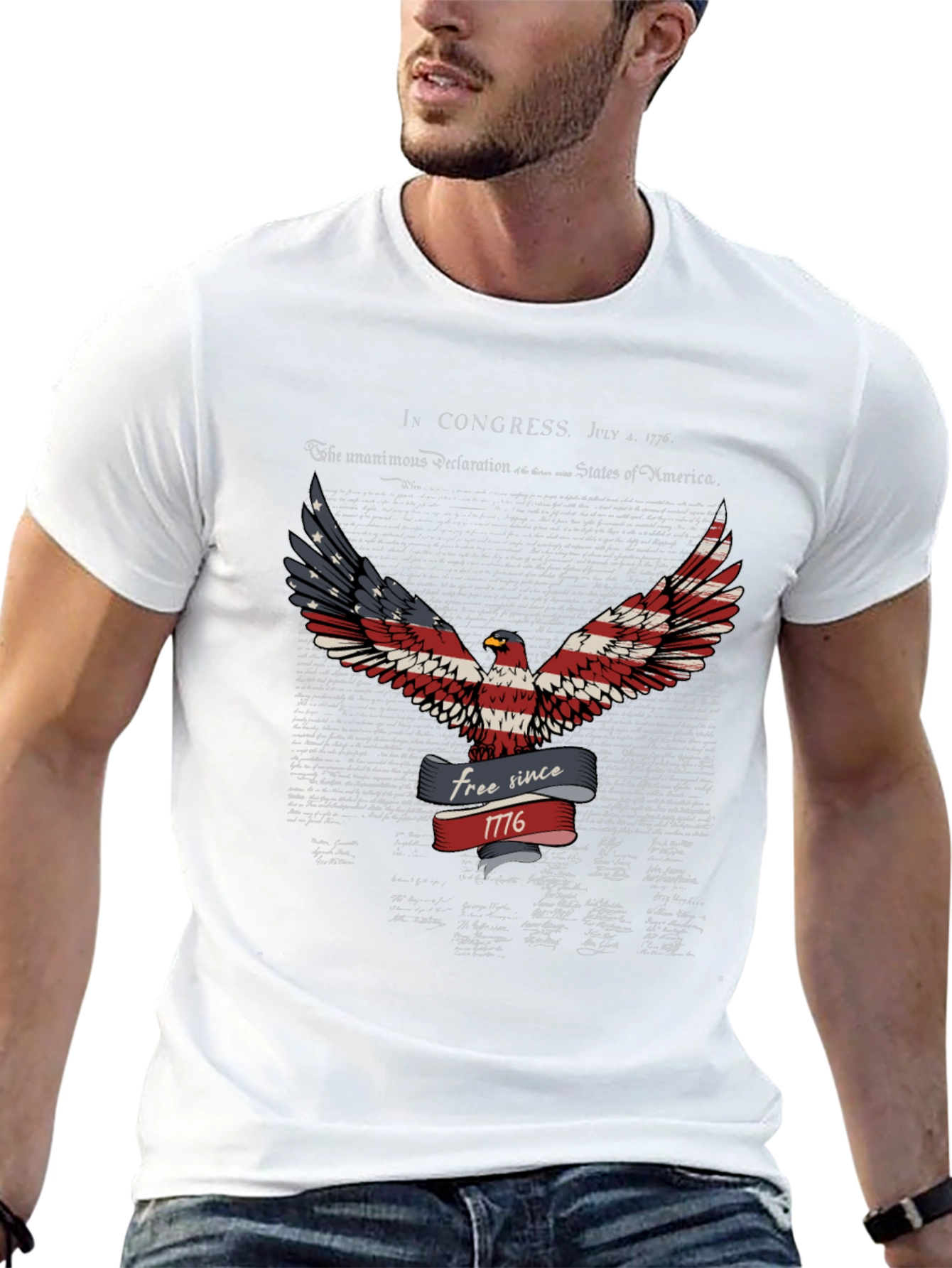 Patriotic Eagle T-Shirt - Free Since 1776