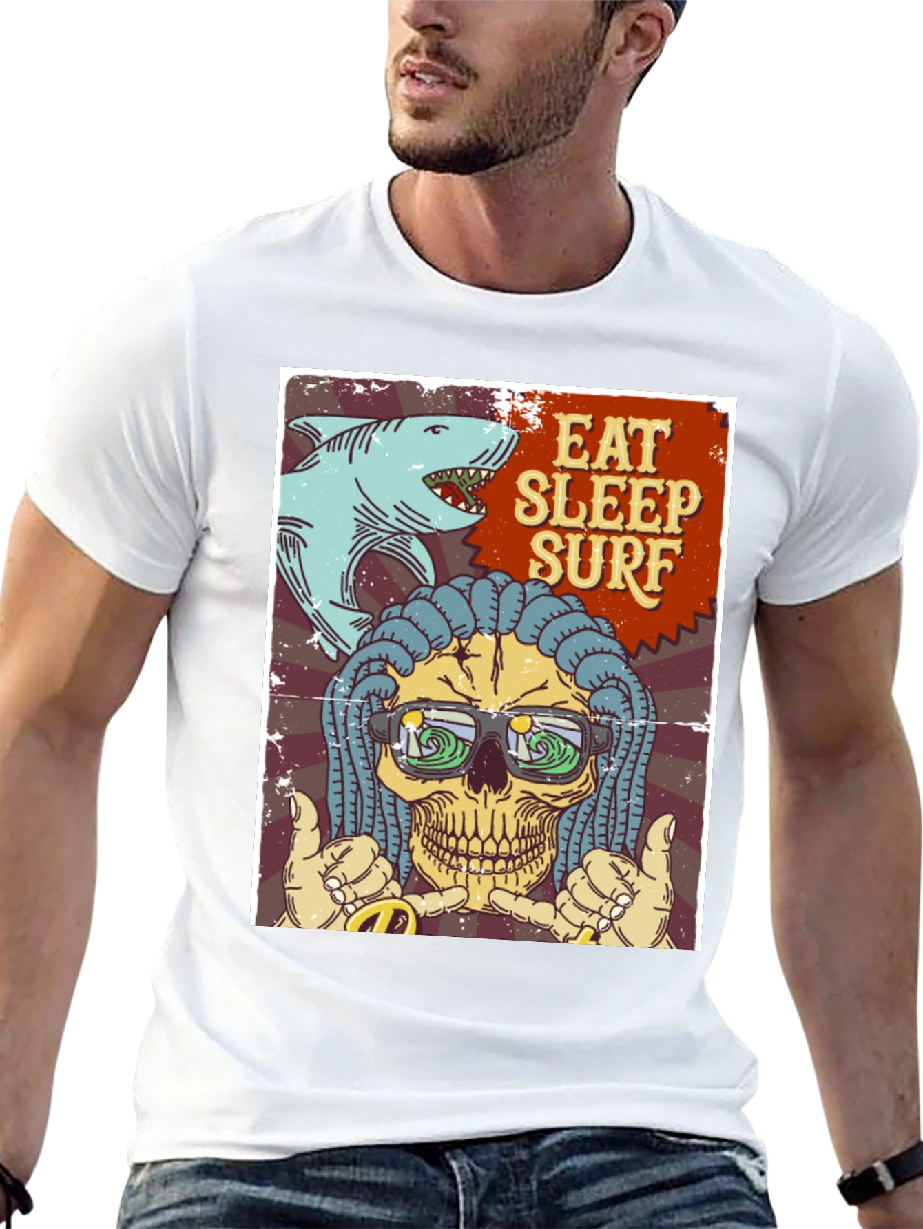 Eat Sleep Surf Graphic T-Shirt