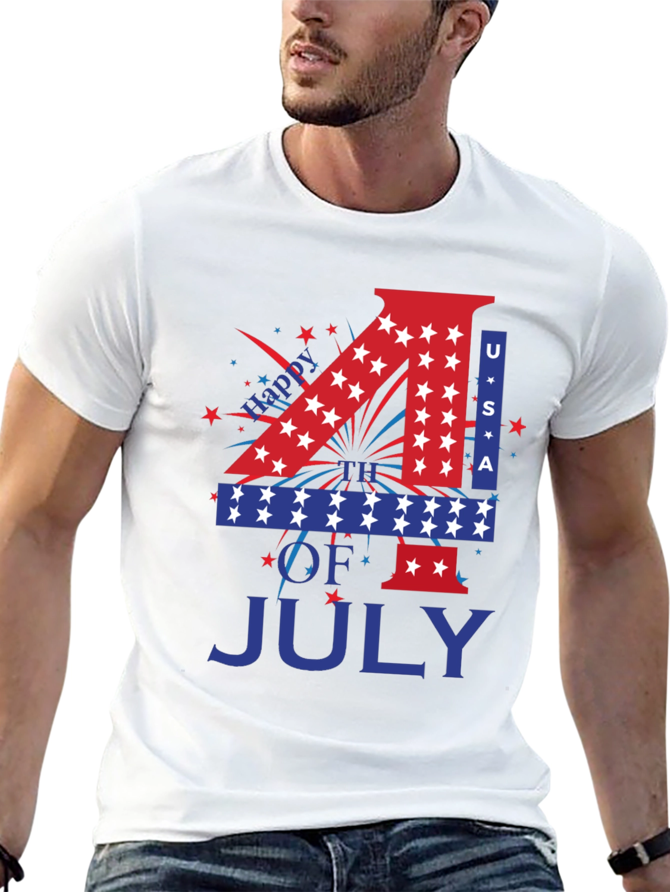 Patriotic 4th of July USA Graphic T-Shirt