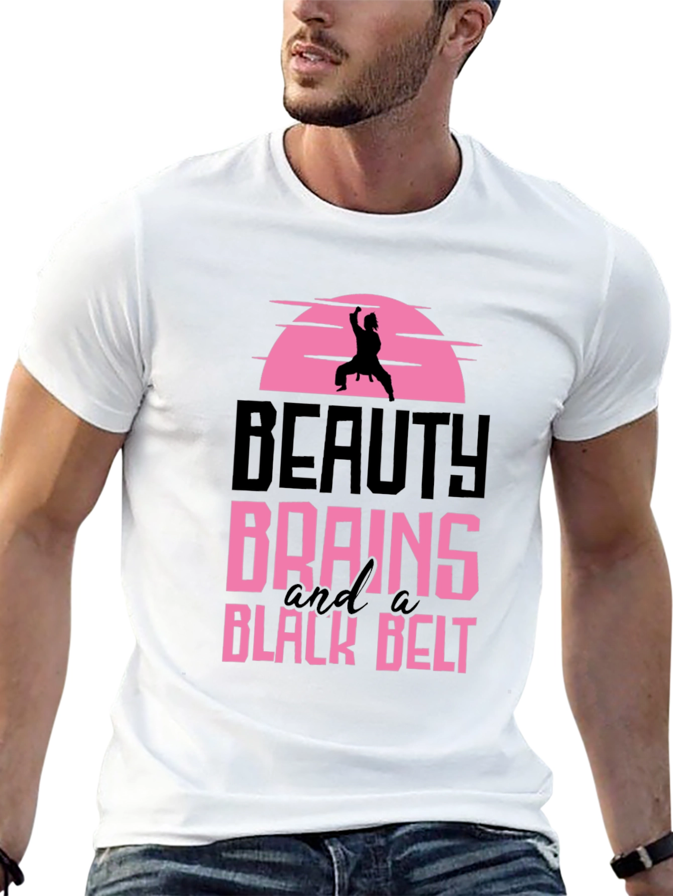 Beauty Brains and a Black Belt Graphic Tee